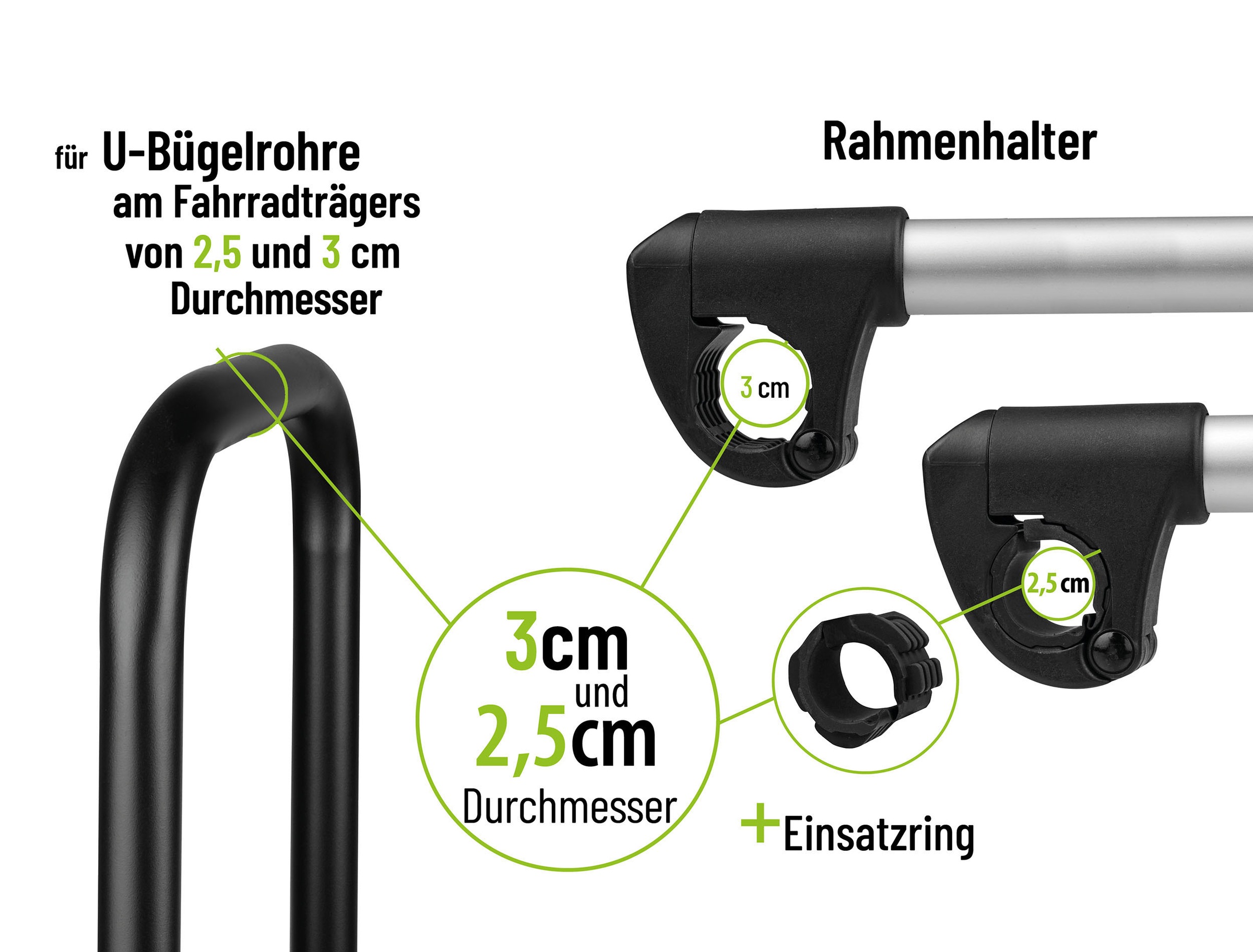 EUFAB Fahrradträger-Rahmenhalter »Verstellbarer Strap-Rahmenhalter 40cm«