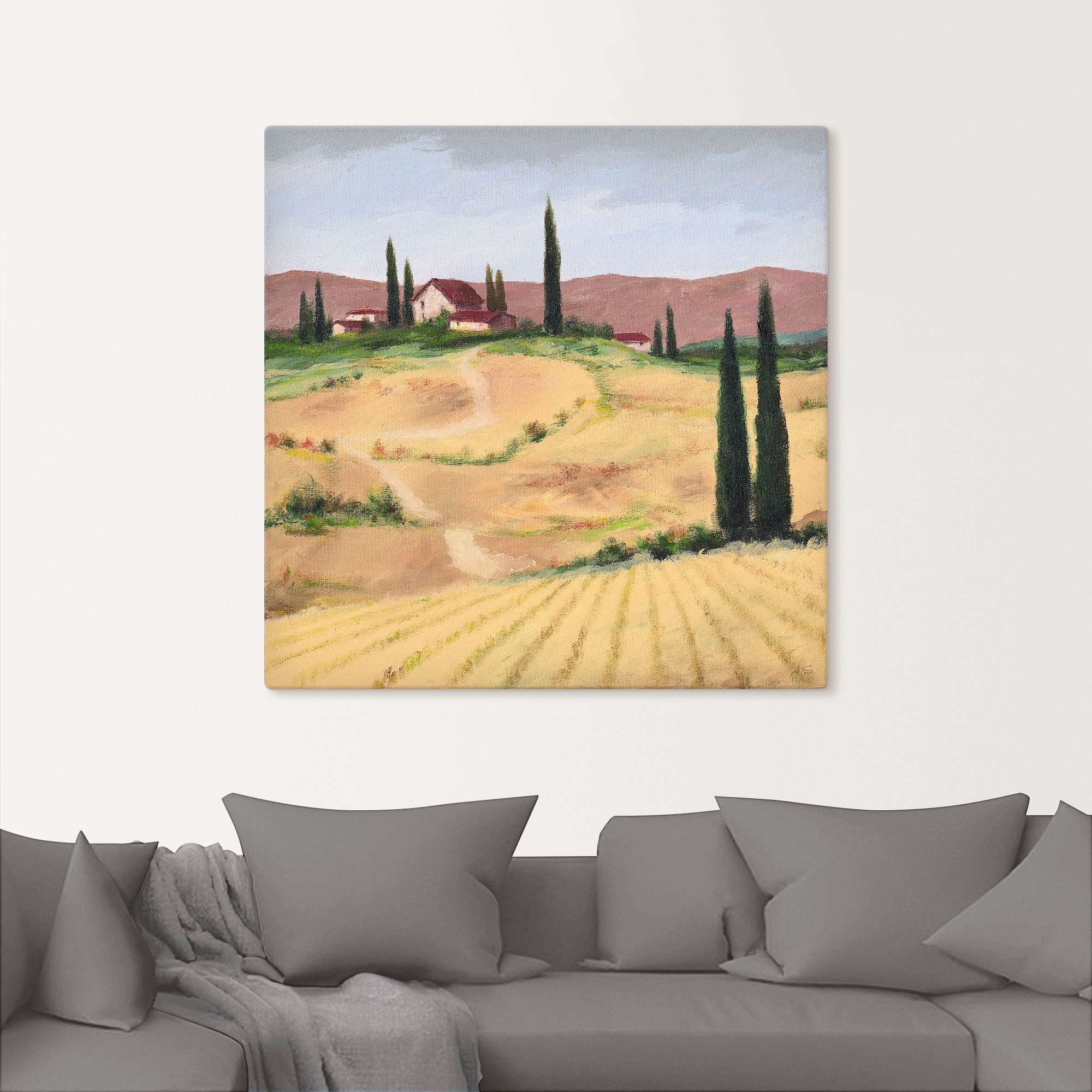 Artland Leinwandbild »Die toskanische Landschaft IV«, Bilder von Europa, (1 St.), auf Keilrahmen gespannt