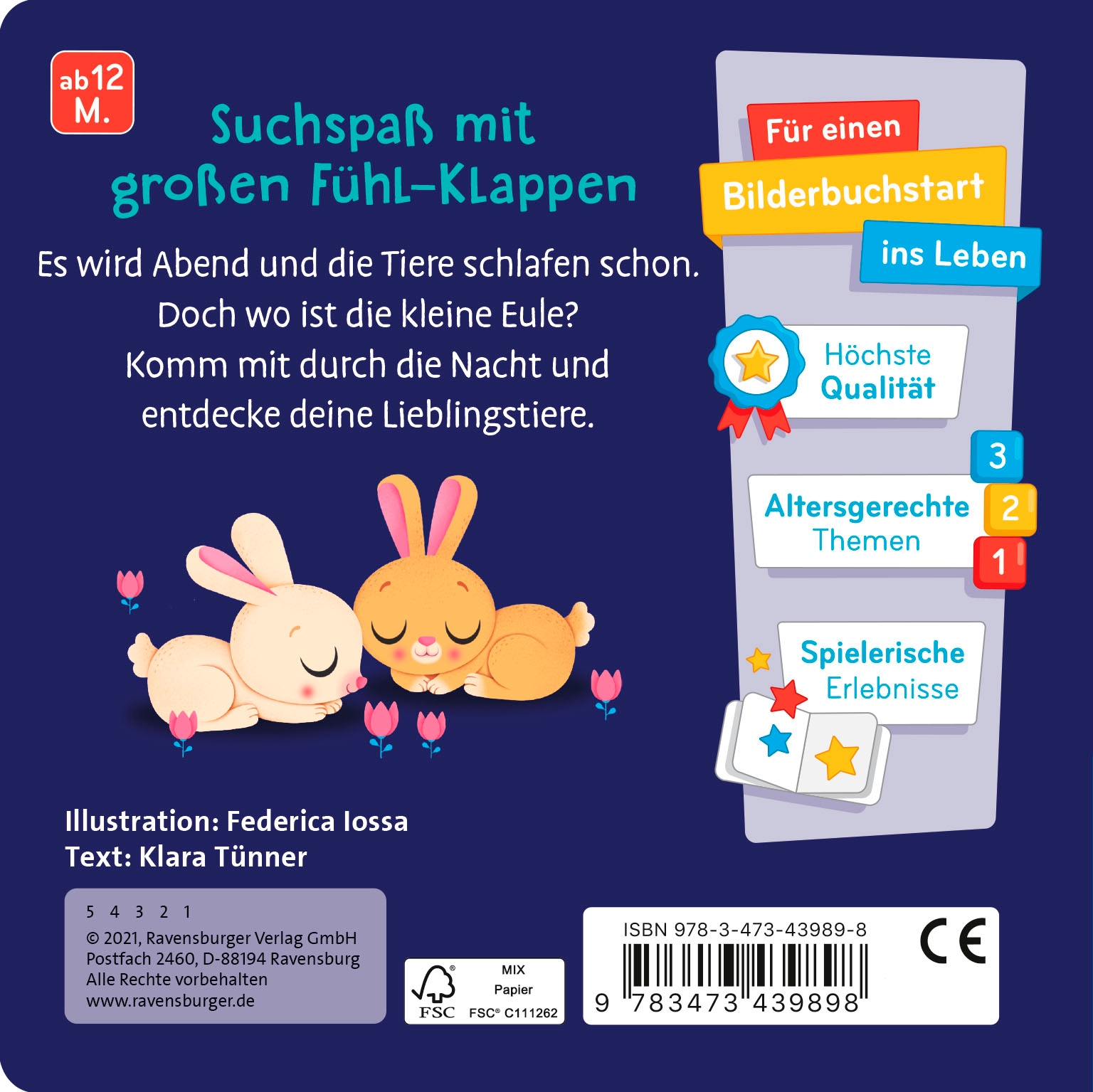 Ravensburger Kinderbuch »Pappbilderbuch, Wo bist du, kleine Eule?«