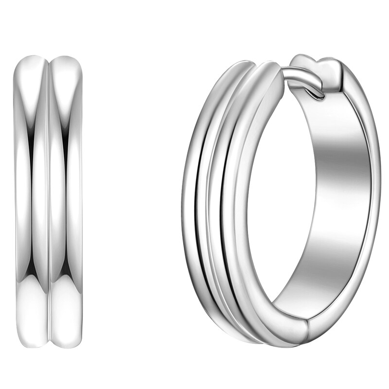 GLANZSTÜCKE MÜNCHEN Paar Creolen »Set: GSM1369« aus Sterling silber silber 16,9 Moderne Creolen