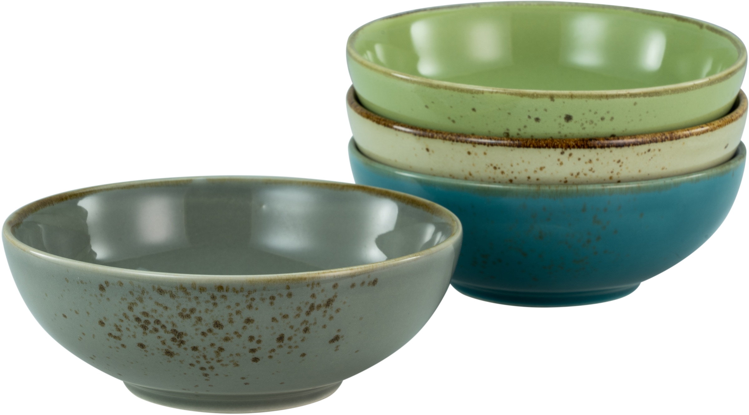 CreaTable Schale »NATURE COLLECTION« 4 Stk. aus Steinzeug Salatschale, Müsl günstig online kaufen