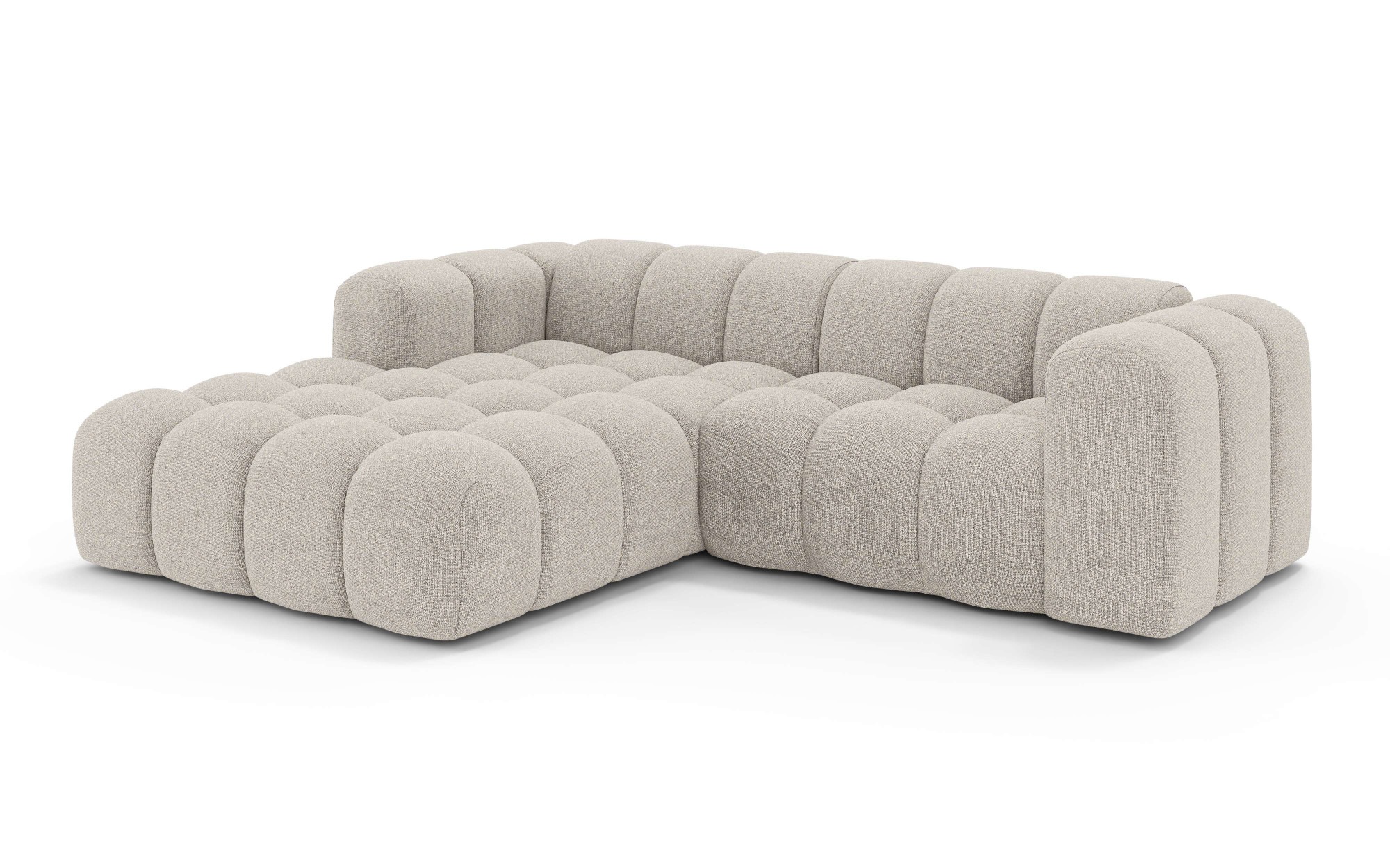 OTTO home Ecksofa »KALLIE Design-Sofa mit Wellenunterfederung, Bubble-Optik, 248/186/72cm«, moderne Steppung, hoher Sitzkomfort und modernes Design