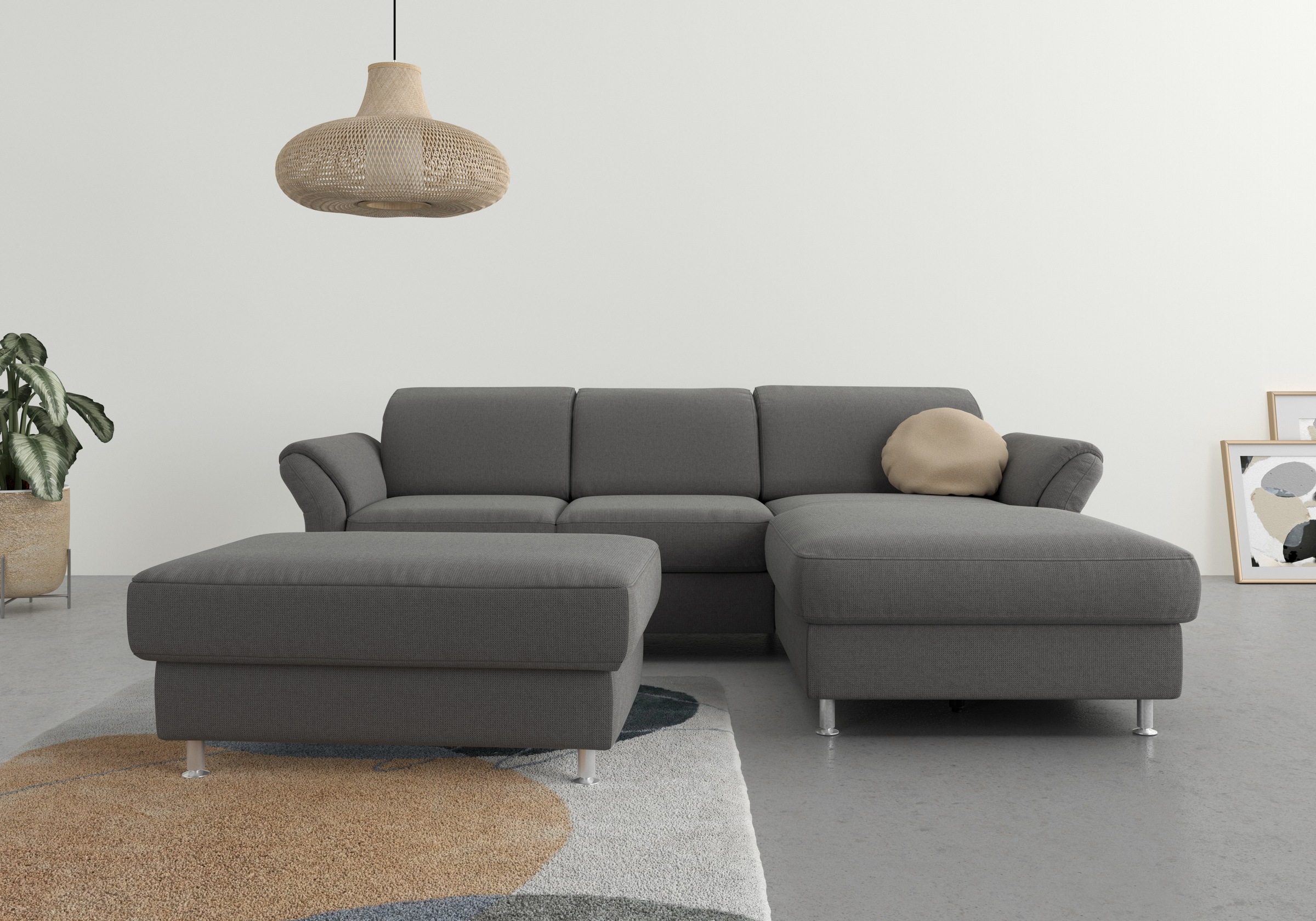 sit&more Ecksofa »Apulia L-Form« wahlweise Bettfunktion, Bettkasten und Kop günstig online kaufen
