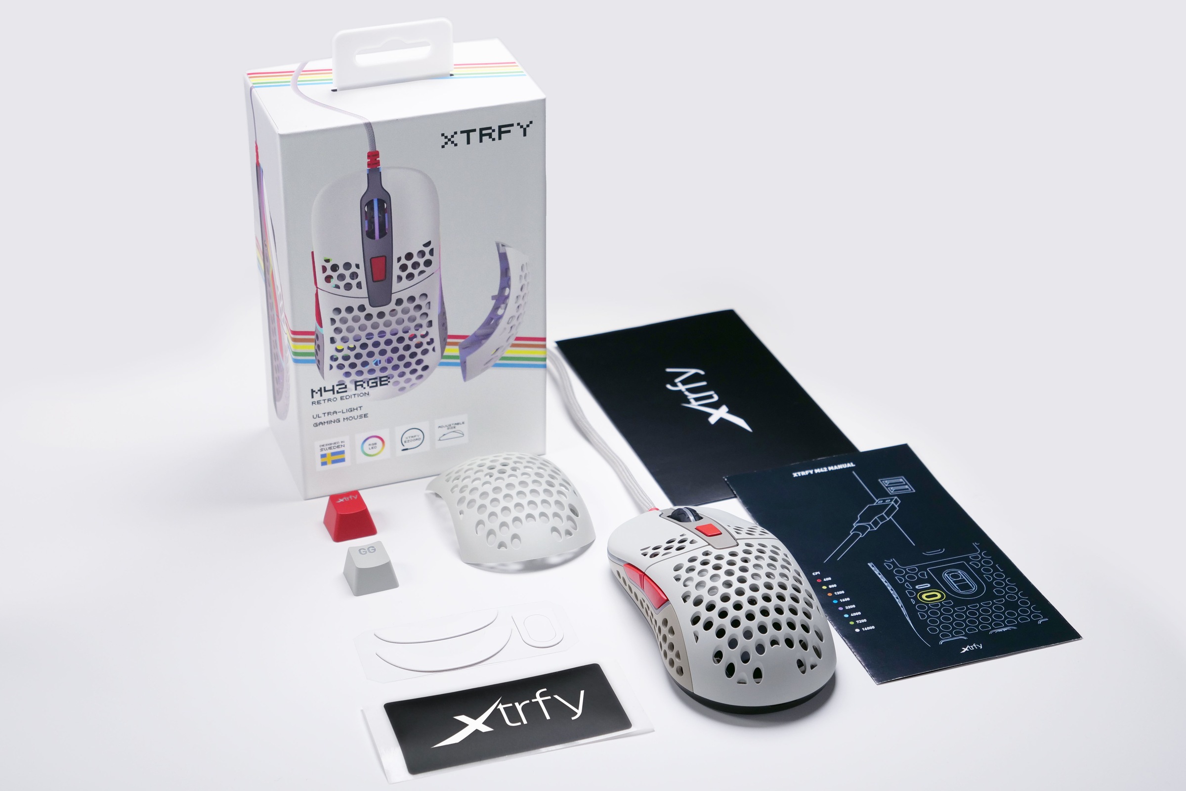 Cherry Xtrfy Gaming-Maus »M42 RGB«, kabelgebunden, ultraleichte Gaming-Maus