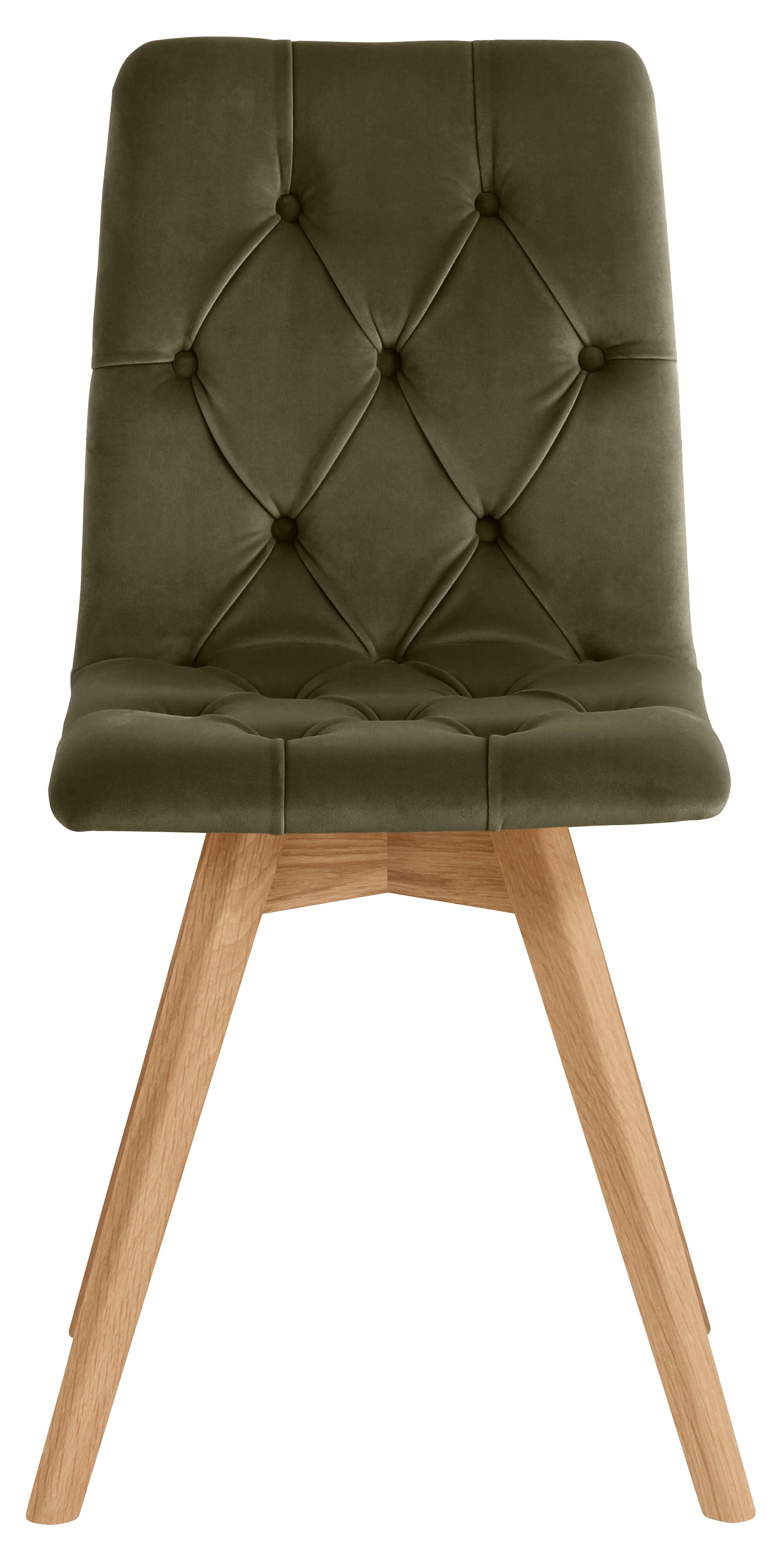 andas Esszimmerstuhl »Rania«, (Set), 4 St., Samtoptik, im 2er/4er/6er Set, Massivholzbeinen