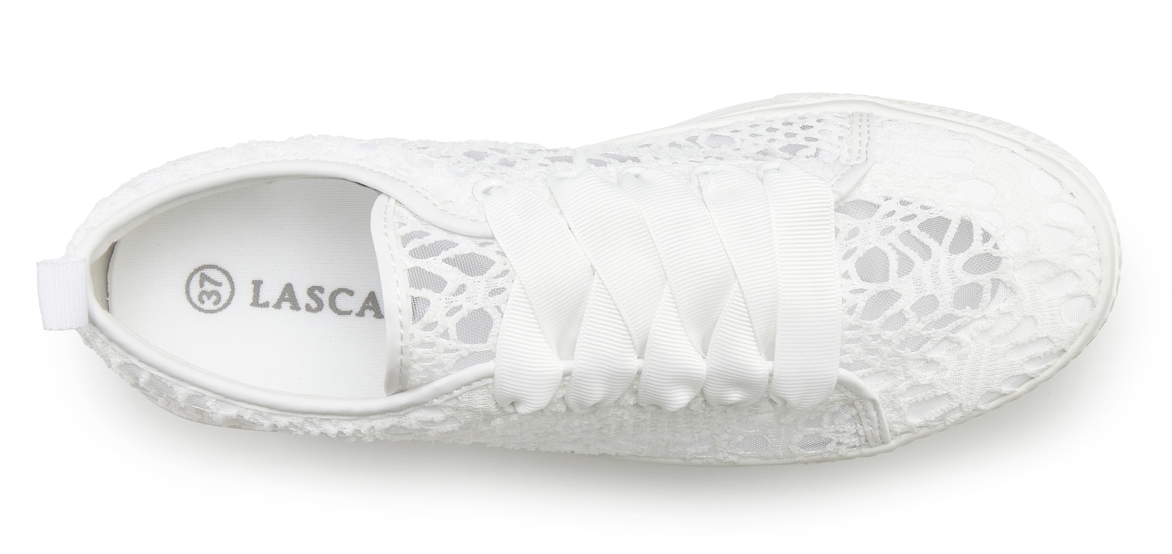 LASCANA Sneaker, mit leichter Plateausohle und Spitze, Schnürhalbschuhe, Freizeitschuhe