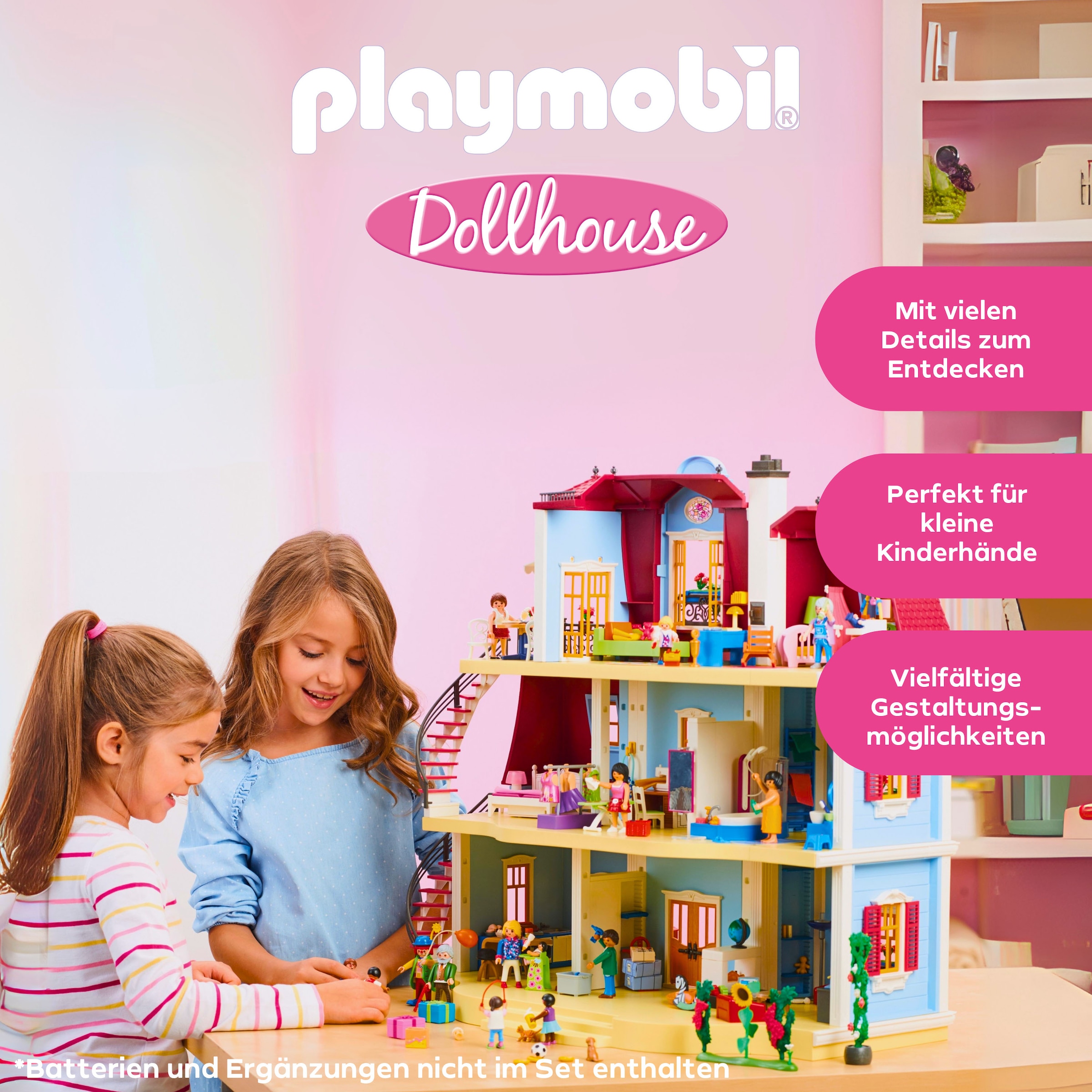 Playmobil® Konstruktions-Spielset »Mein Großes Puppenhaus (70205), Dollhouse« Made in Germany