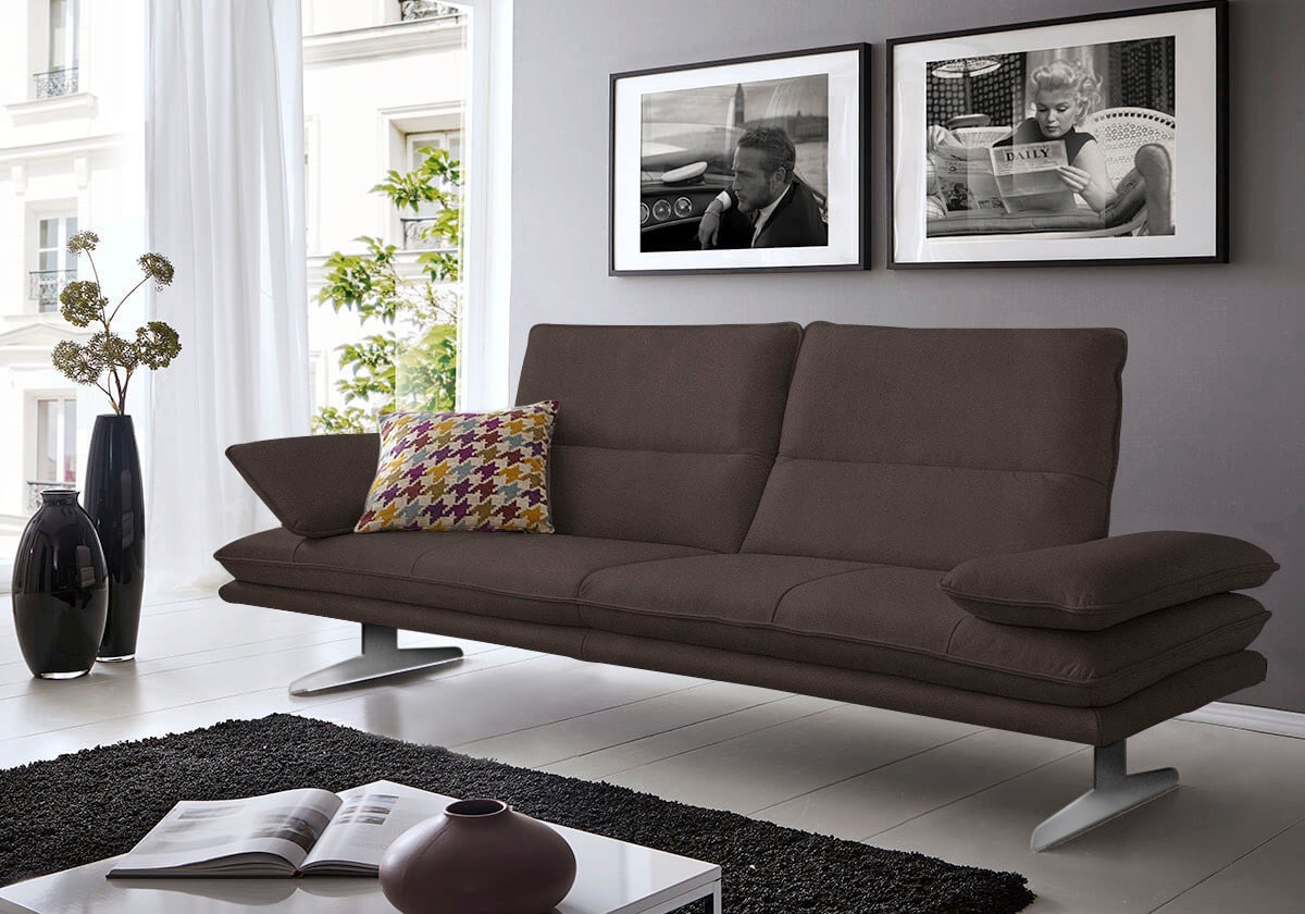 W.SCHILLIG 2,5-Sitzer »broadway Designsofa mit hohem Sitzkomfort«, Sitztiefenverstellung, Kopfteil- & Seitenteilverstellung, Breite 236cm