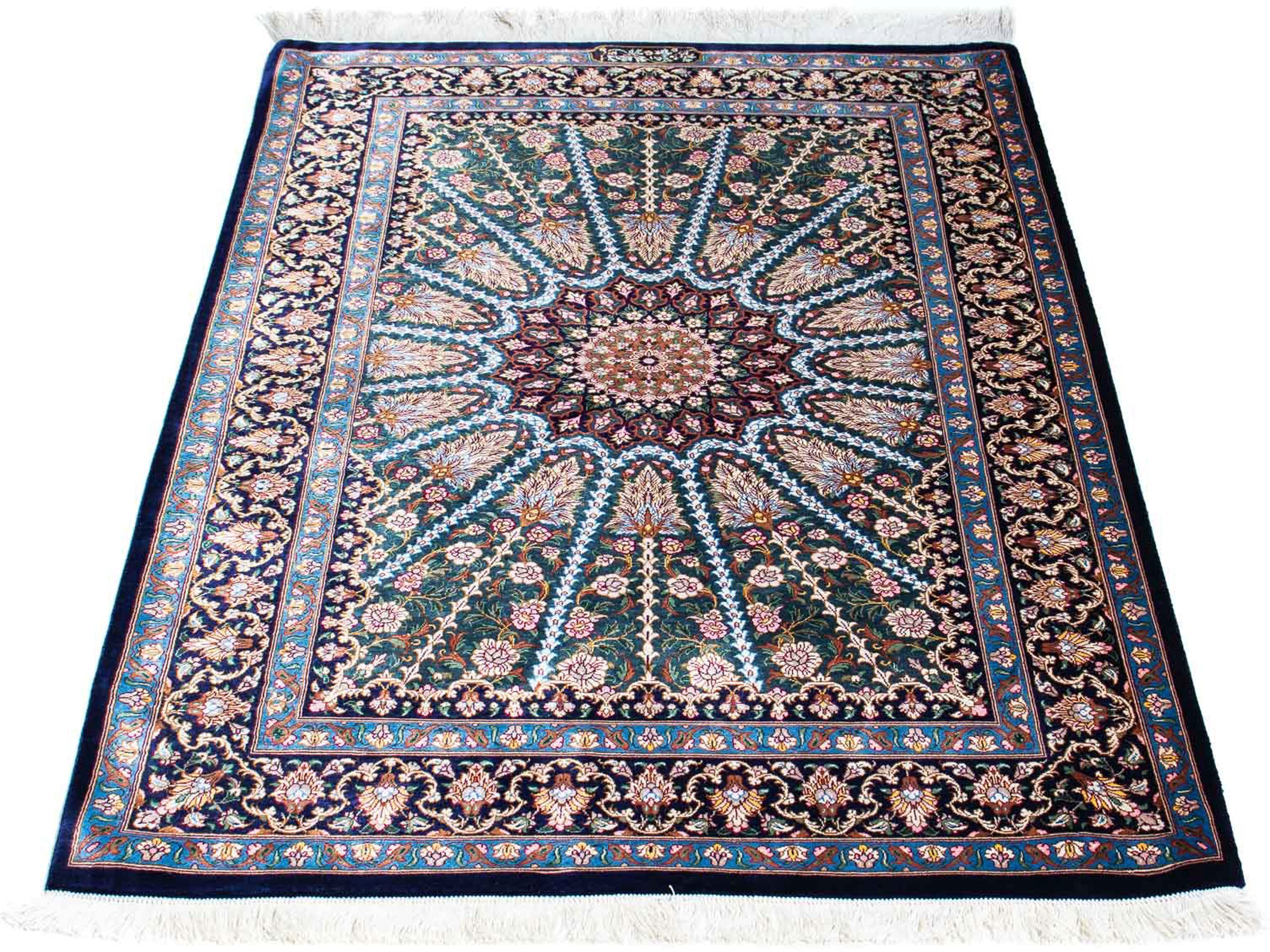 morgenland Orientteppich »Perser - Ghom - 121 x 81 cm - dunkelblau«, rechte günstig online kaufen