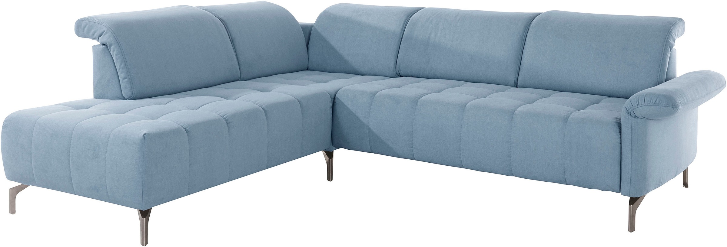 INOSIGN Ecksofa »Fresh L-Form«, Federkern, wahlweise Kopfteilverstellung und motorischer Vorziehsitz