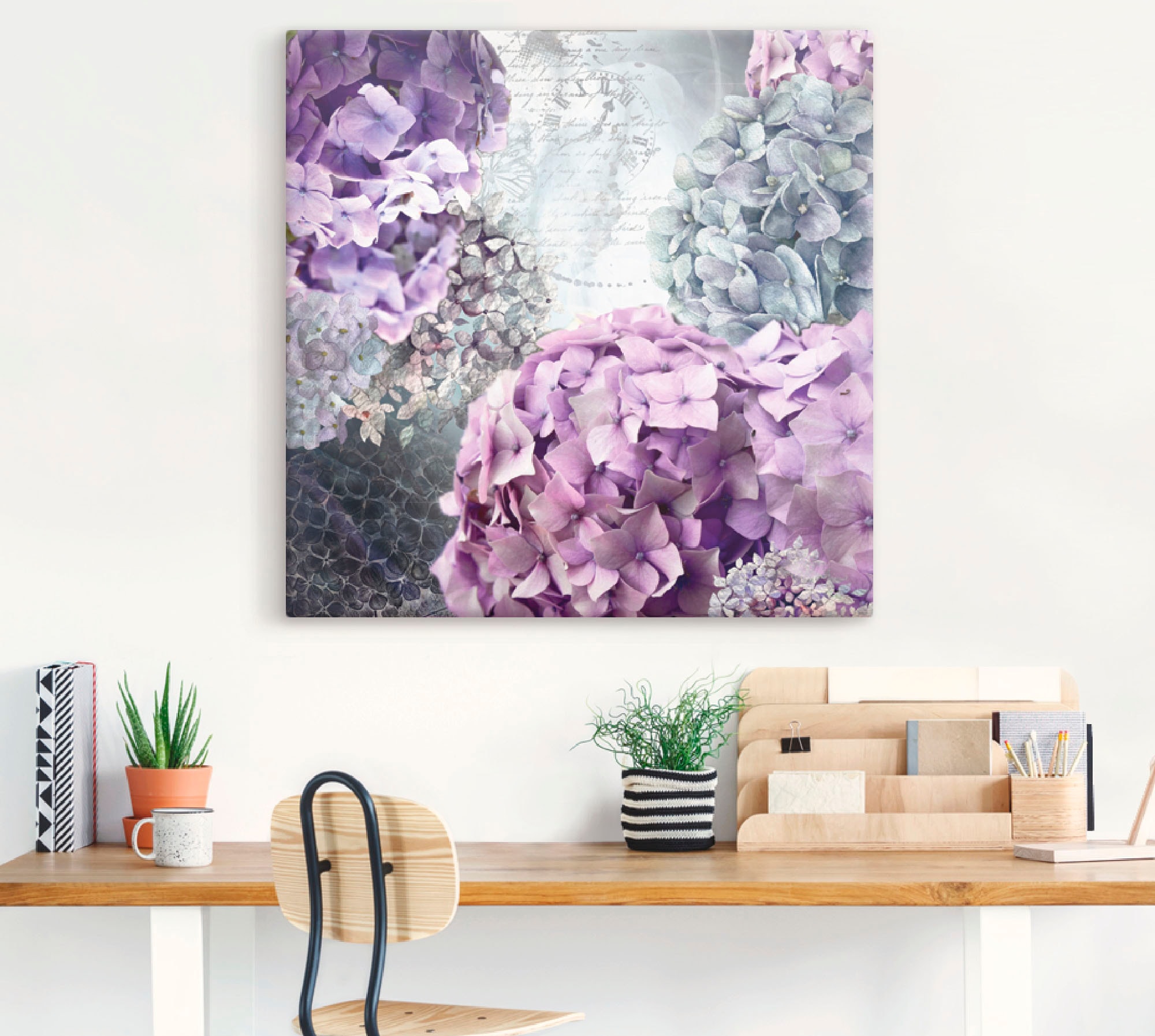 Poster Grau Leinwandbild, Blumen, Artland online in versch. Wandbild kaufen Wandaufkleber Alubild, Hortensie«, »Blau als und oder (1 Größen St.),