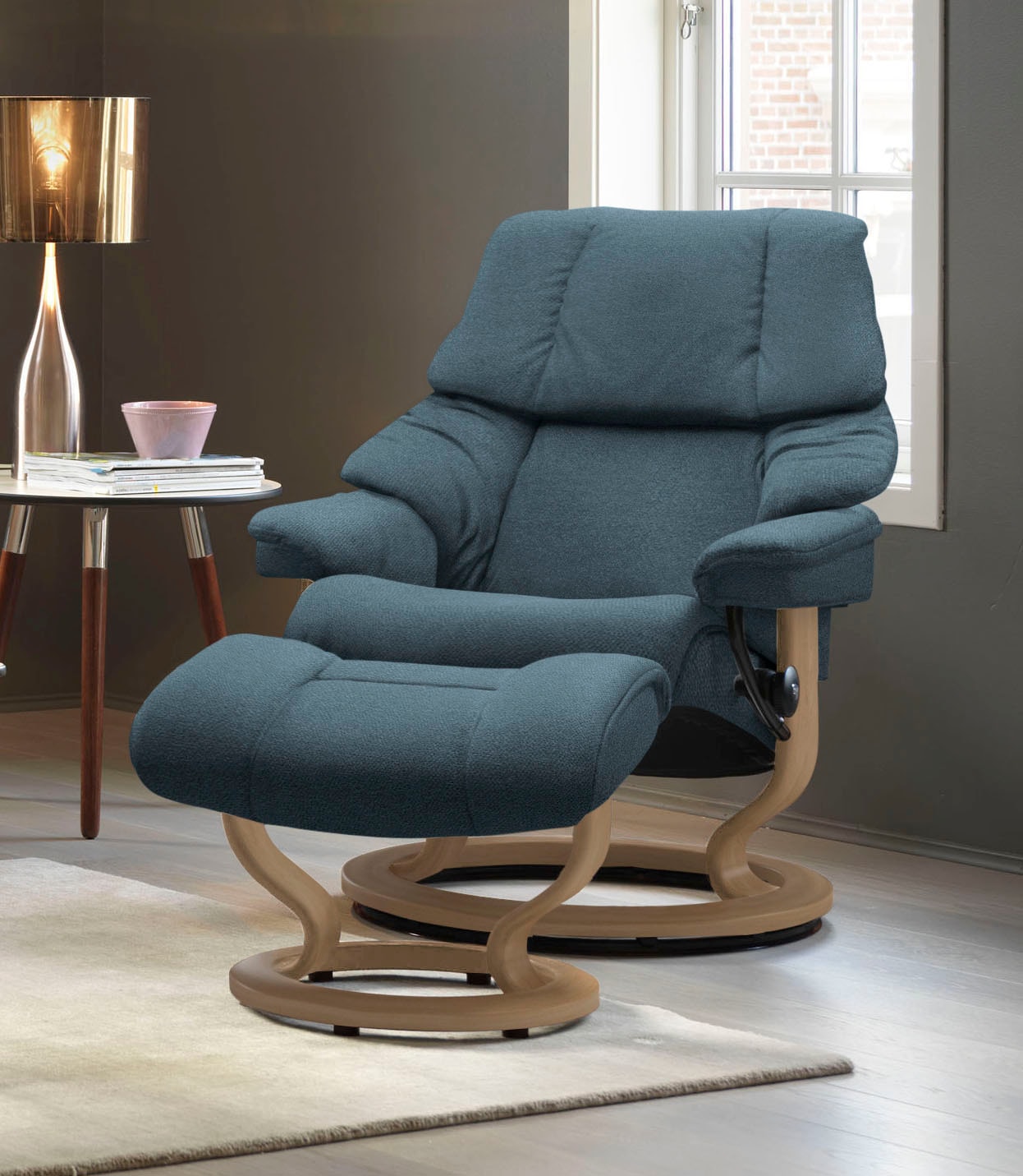 Stressless® Relaxsessel »Reno«, (Set, Relaxsessel mit Hocker), mit Hocker, günstig online kaufen