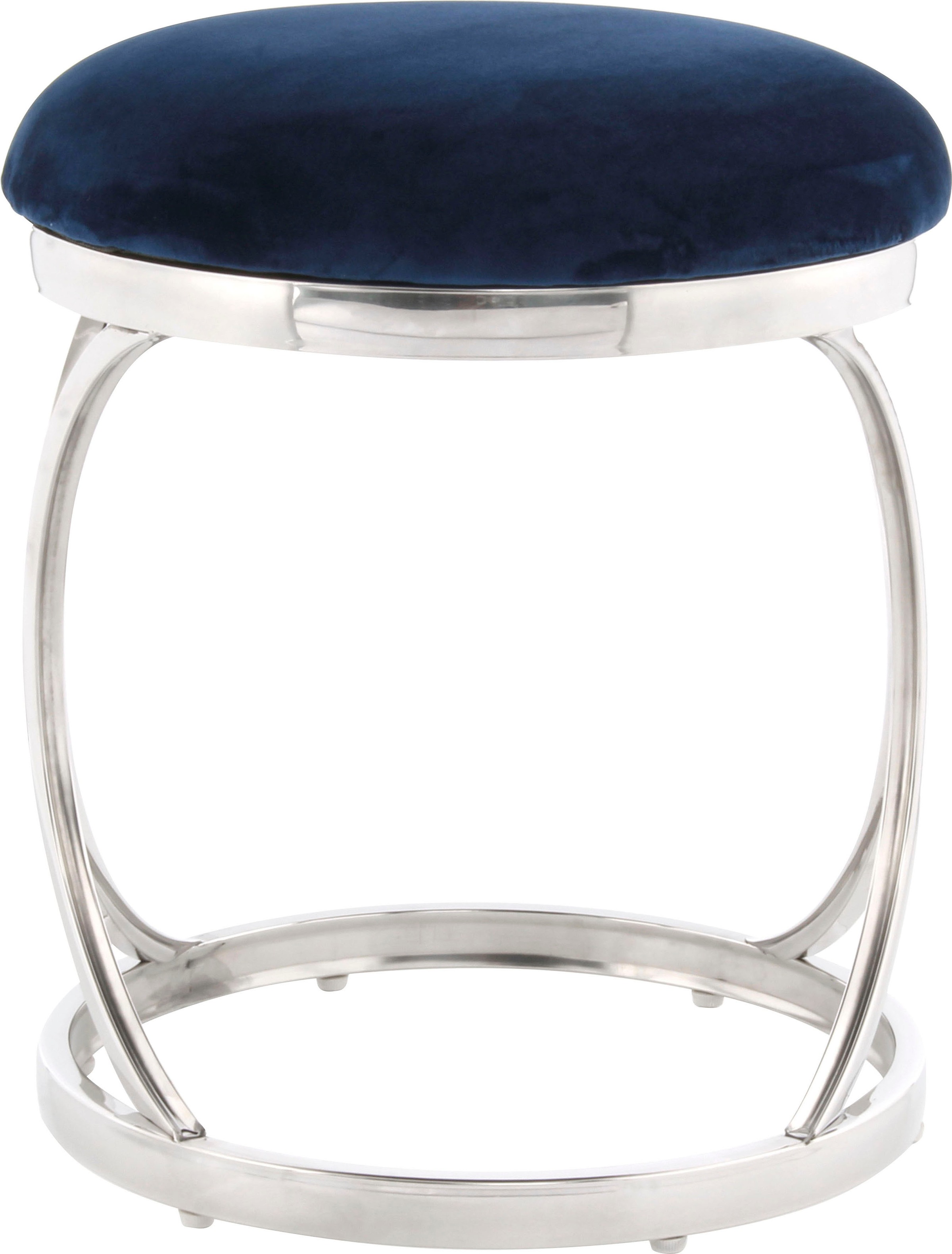 Kayoom Sitzhocker »Hocker Weyda 325,Sitzpouf in elegantem Design,edles Gestell aus Metall«, (1 St.), glamourös, hochwertig, mit weichem Sitzkissen und Stoffbezug
