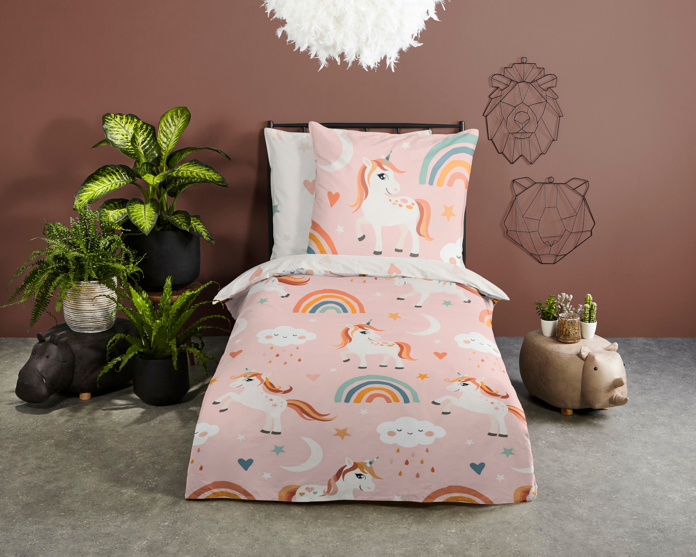 PURE luxury collection Kinderbettwäsche »Aina«, 135x200, Pflegeleicht, Reiß günstig online kaufen