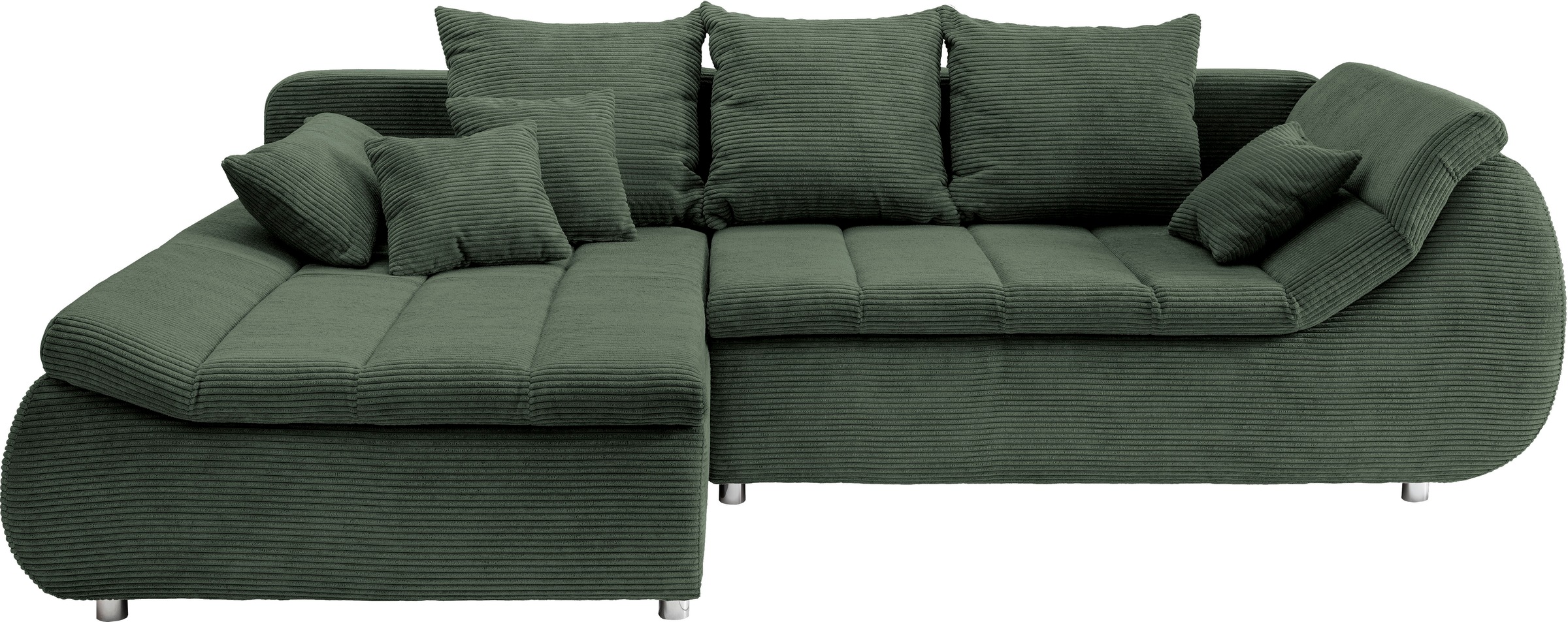 INOSIGN Ecksofa »Imola elegant und bequem, aktuelle Steppung im Sitz, L-Form«, wahlweise mit Bettfunktion