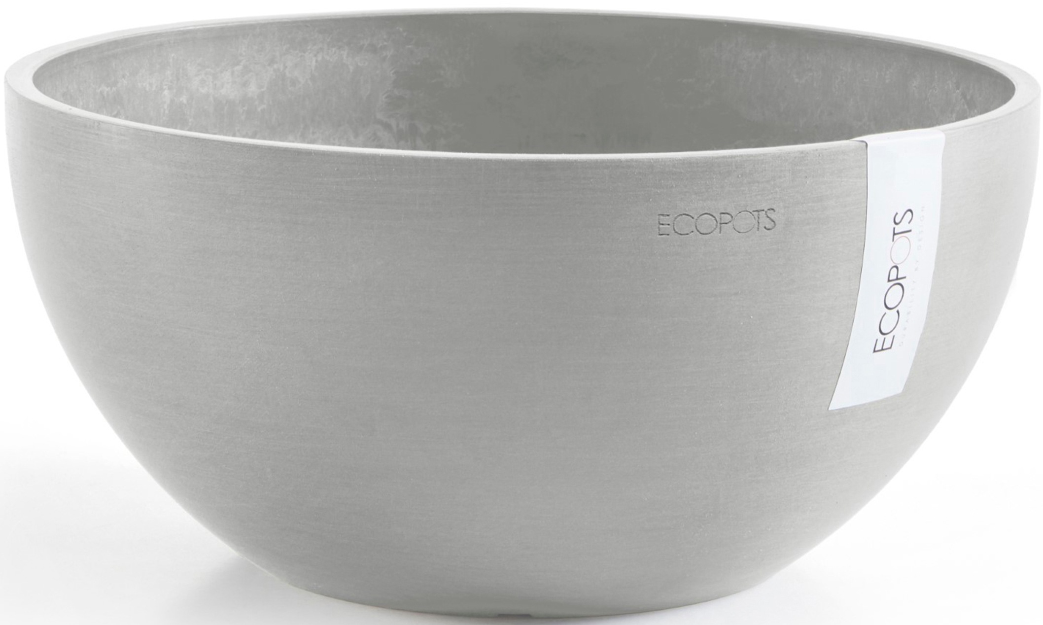 ECOPOTS Blumentopf »Brussels 35 Weißgrau«, für innen und außen: frostsicher, bruchsicher und lichtbeständig