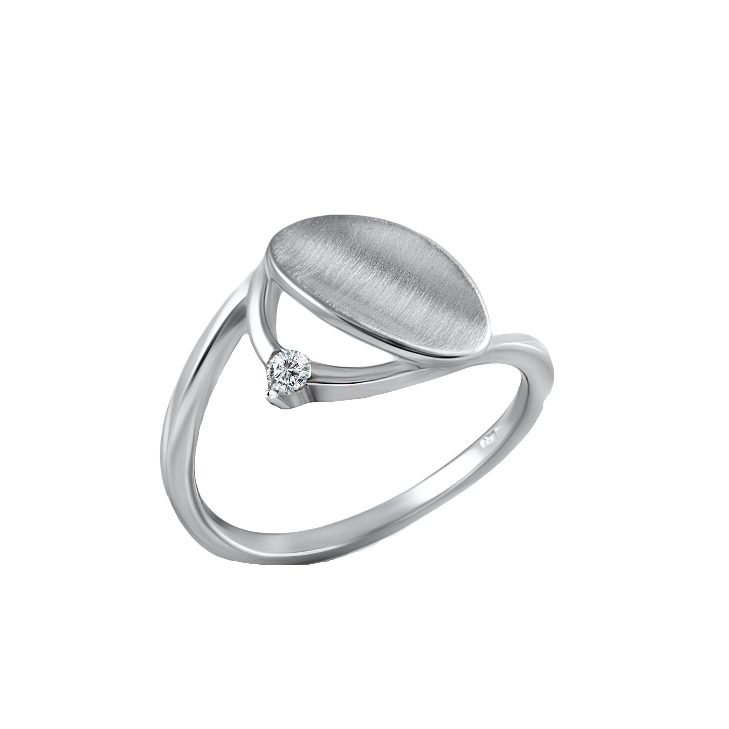 Vivance Fingerring »Silber 925 rhodiniert Zirkonia«