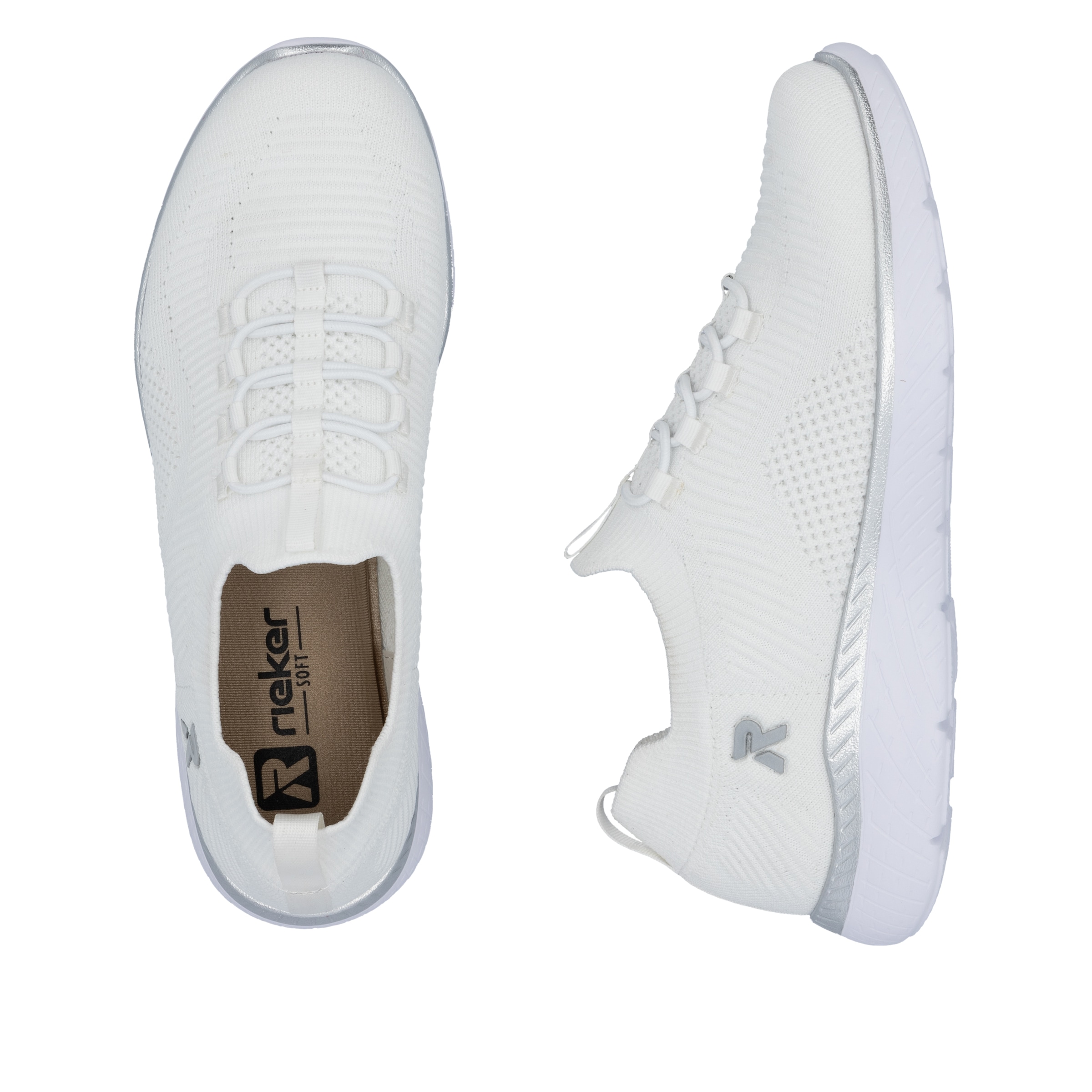 RIEKER Sport Slip-On Sneaker, Slipper, Freizeitschuh, Schlupfschuh mit Elastik-Einstieg