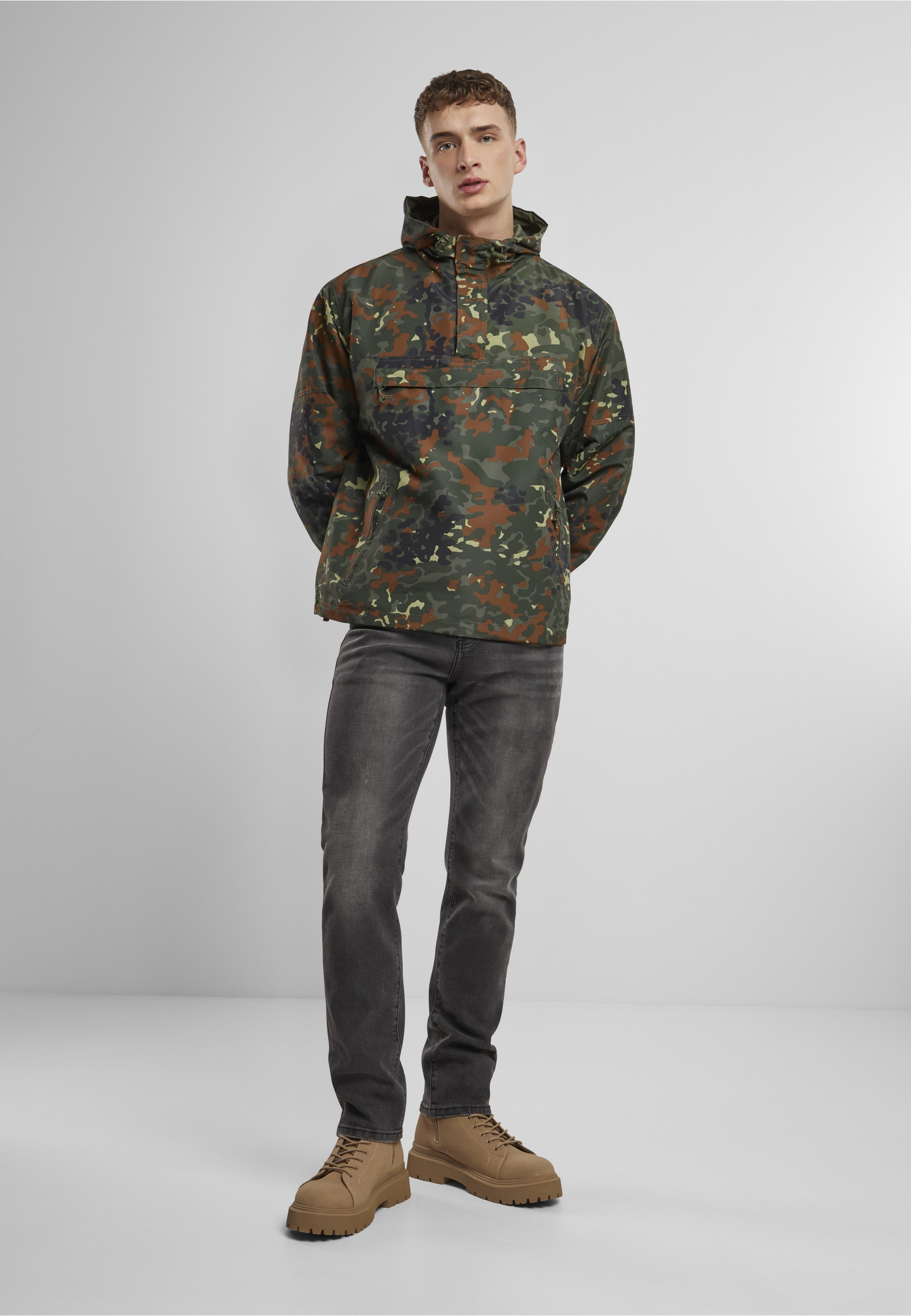 Brandit Allwetterjacke »Brandit Herren Summer Pull Over Jacket« 1 Stk. tlg. mit Kapuze