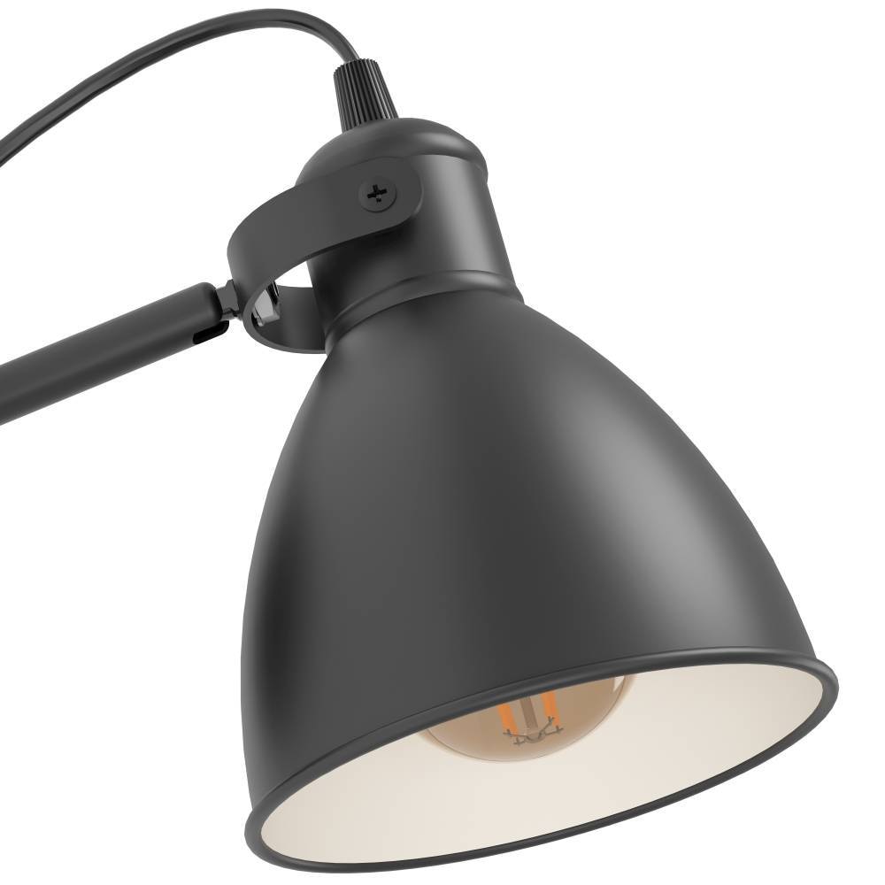EGLO Wandleuchte »PRIDDY Wandlampe, Stahl, schwarz, E27, Industrial«, 1 flammig, Leuchtmittel E27 | ohne Leuchtmittel, Wohnzimmerlampe, Esszimmerlampe, 1 flammig, Retro, Vintage, 21,5x20cm