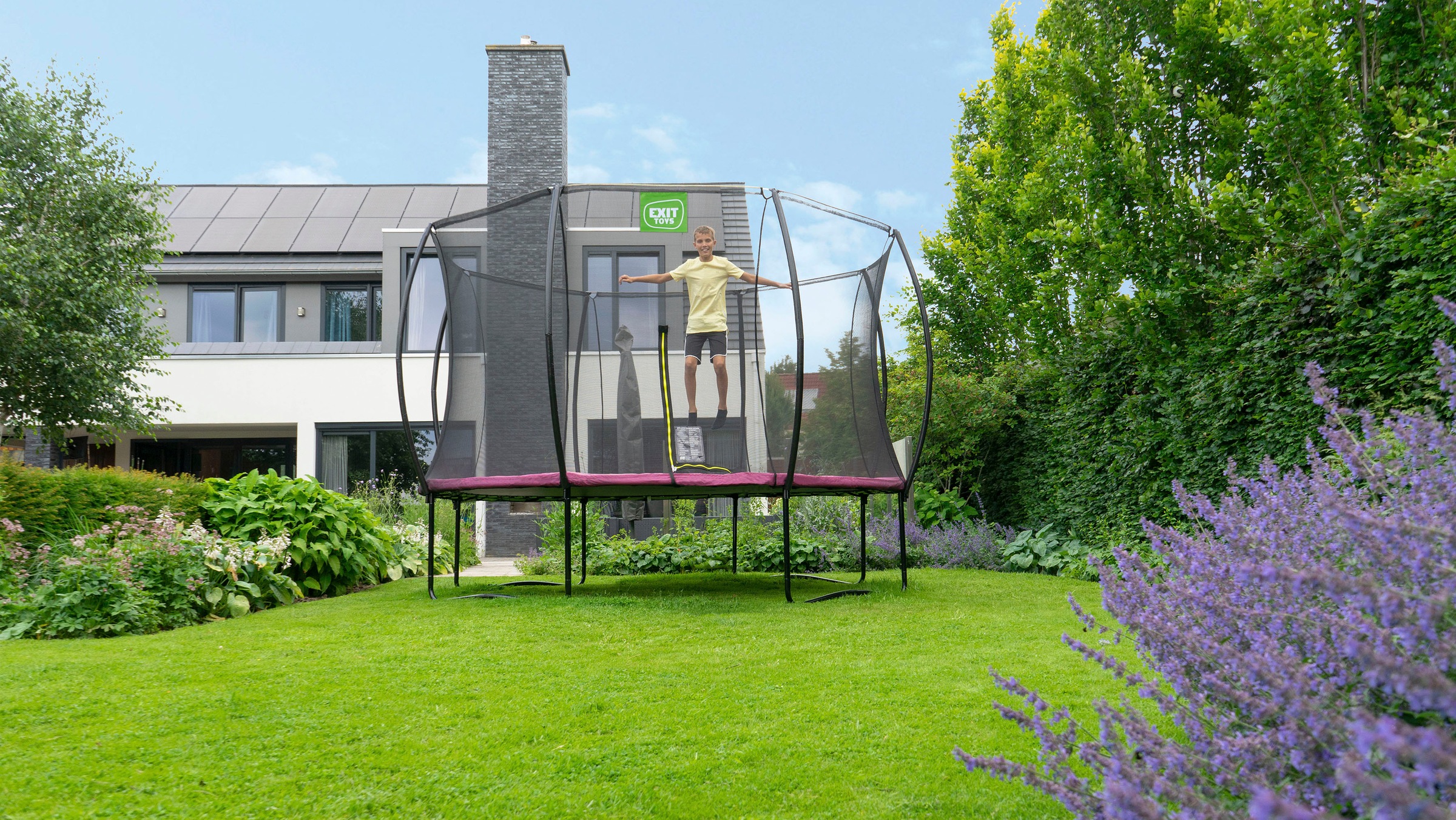 EXIT Gartentrampolin »Silhouette«, Ø 366 cm, mit Sicherheitsnetz
