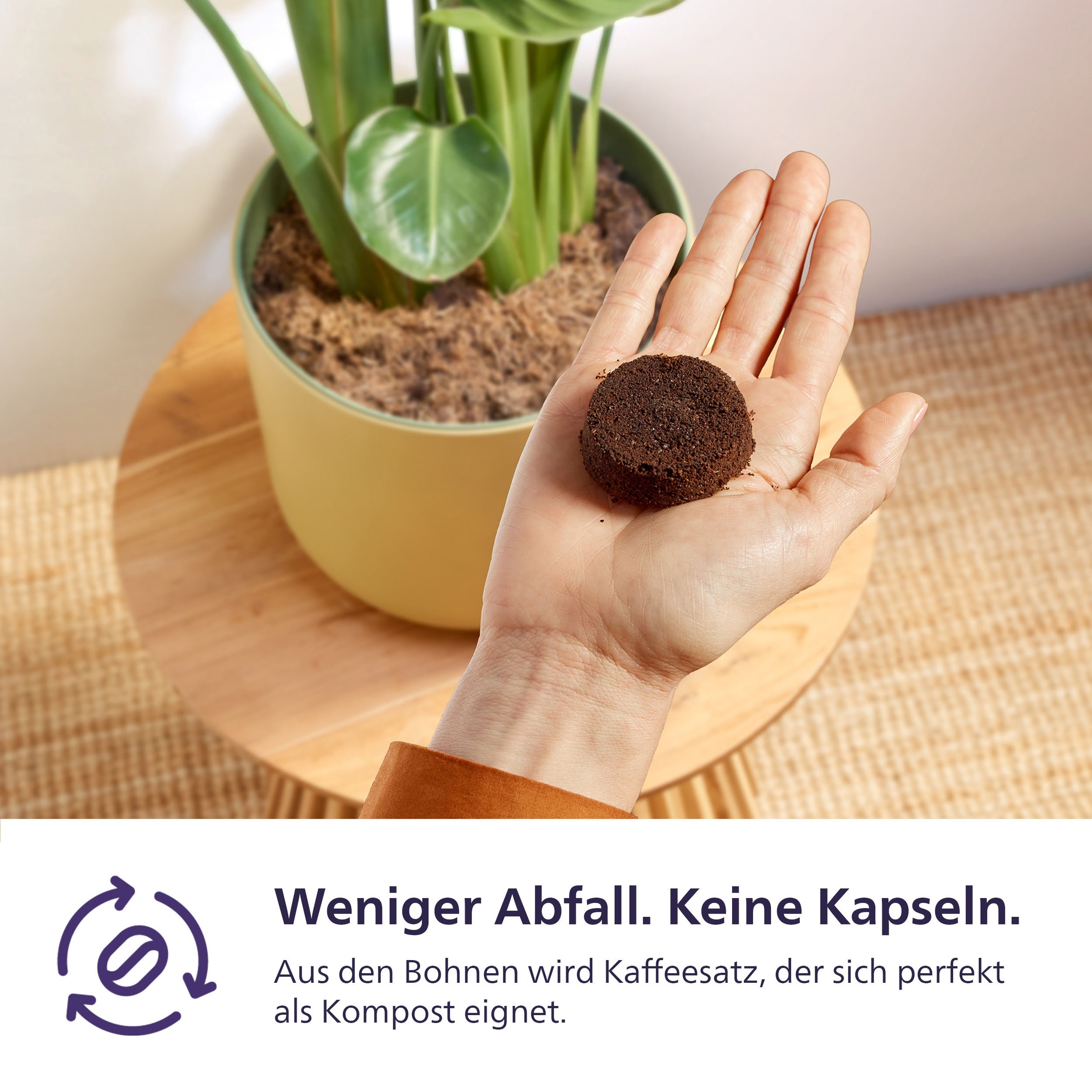 PHILIPS baristina Espressomaschine »Latte BAR400/00 mit Mahlwerk für ganze Bohnen und Milchschaumdüse« 3 Schaumarten, 16 bar Pumpendruck, Naturweiß/Weiß