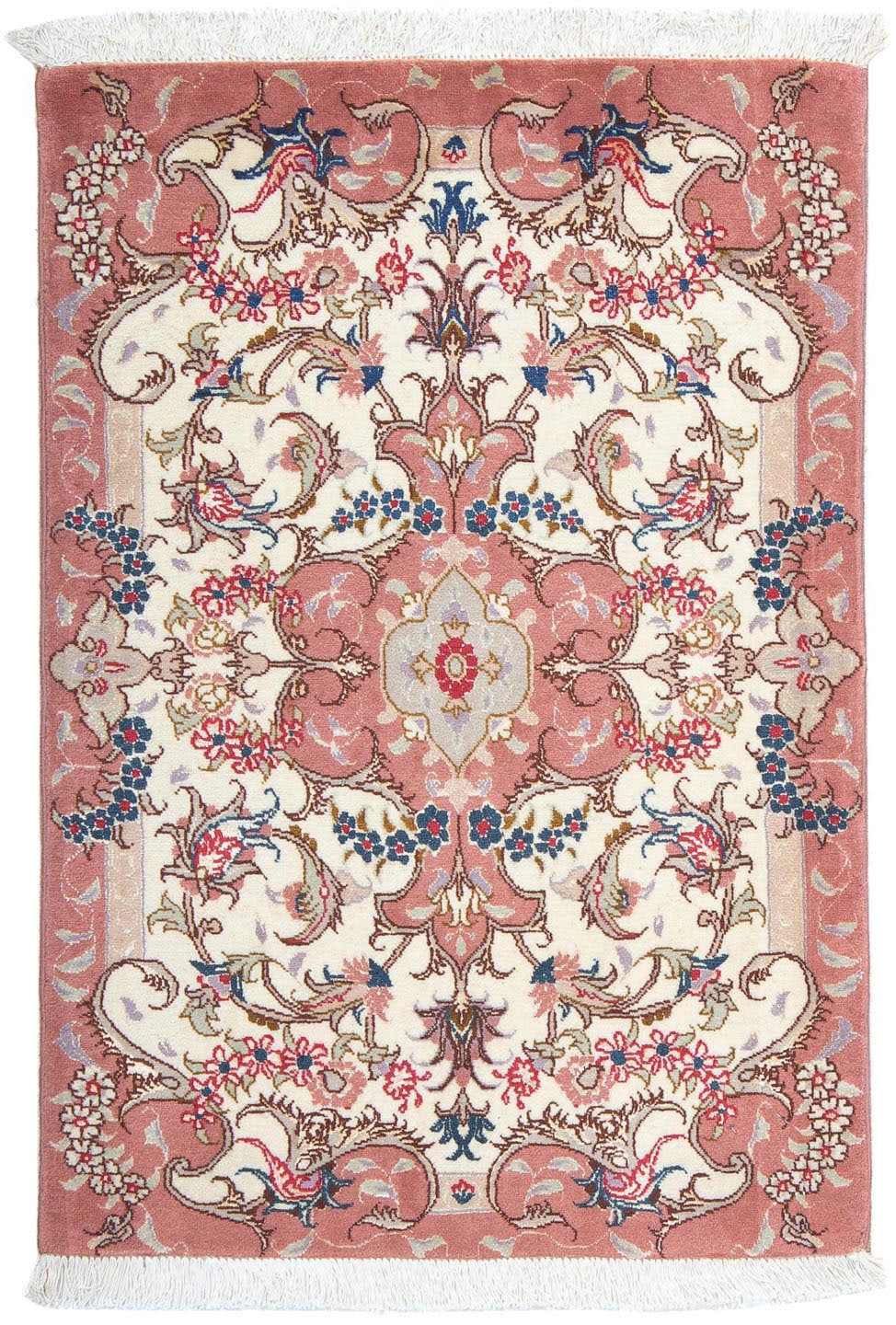 morgenland Wollteppich »Täbriz - 50 Raj Blumenmuster Beige 90 x 60 cm«, rec günstig online kaufen