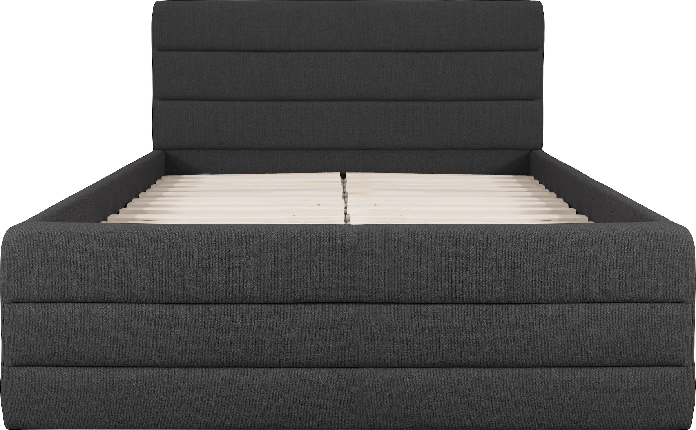 OTTO products Polsterbett »Merrit«, Quernaht im Kopf- und Fußteil, in 5 Breiten, auch in 220 cm Länge