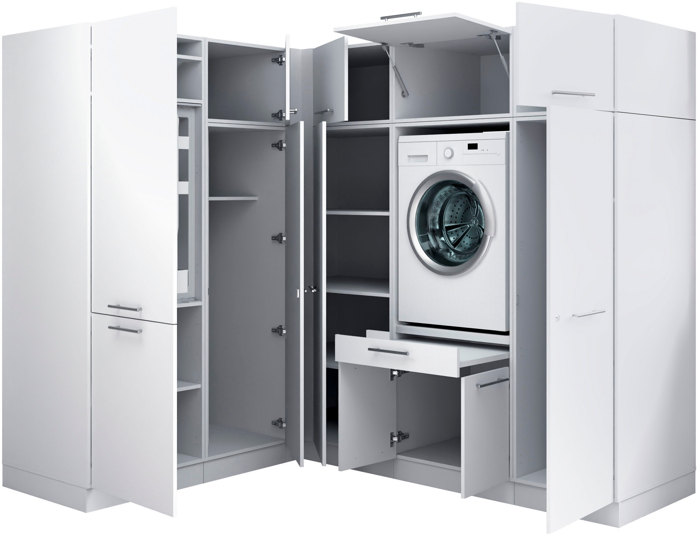 Laundreezy Mehrzweckschrank-Set »Laundreezy, 9-tlg. Mehrzweckschrank-Set B/H/T 218/200/68 cm« 9 Stk. tlg.