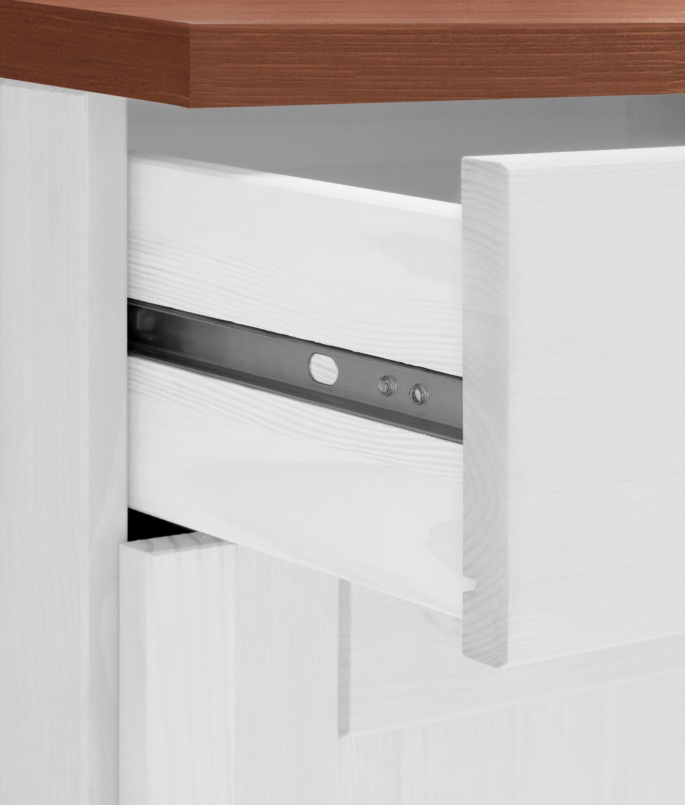 Home affaire Unterschrank »Oslo«, 50 cm breit, in 2 Tiefen, mit 23 mm Arbeitsplatte, 3 Schubladen