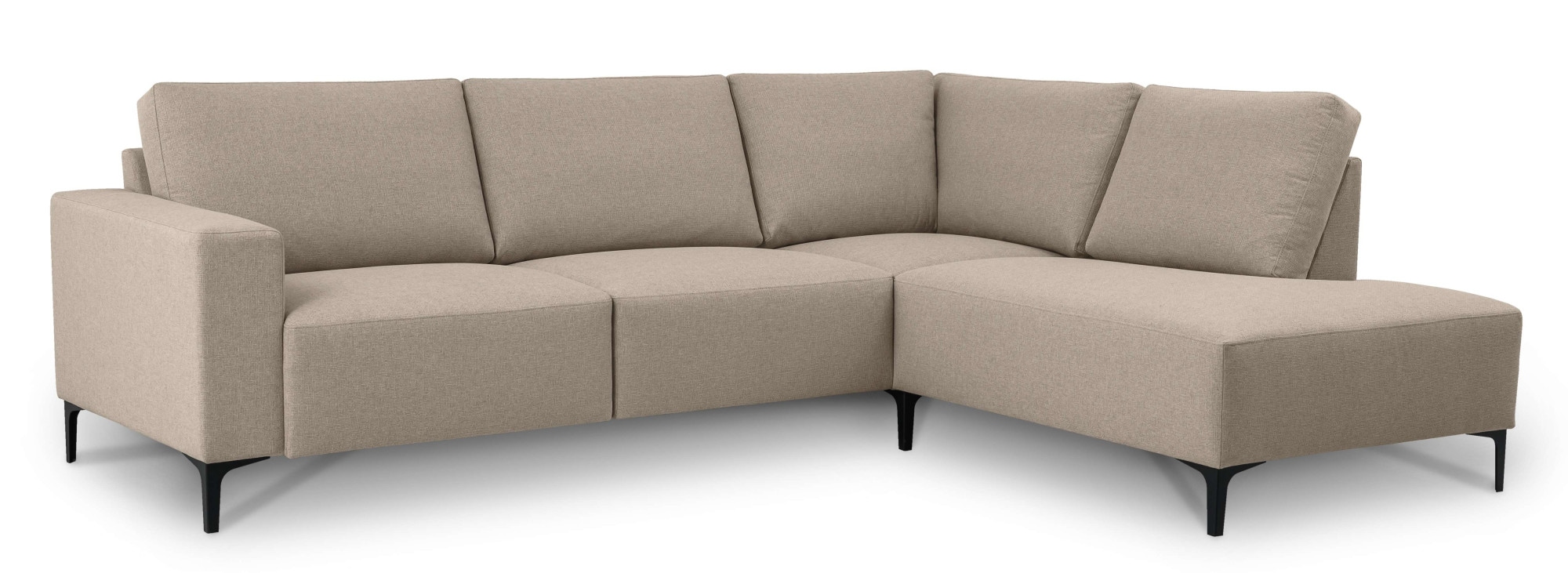 Home affaire Ecksofa »Tournon, L-Form, Breite 256 cm, Webstoff, Chenille«, Designsofa im nordischen Stil, Wellenunterfederung, Metallfüße