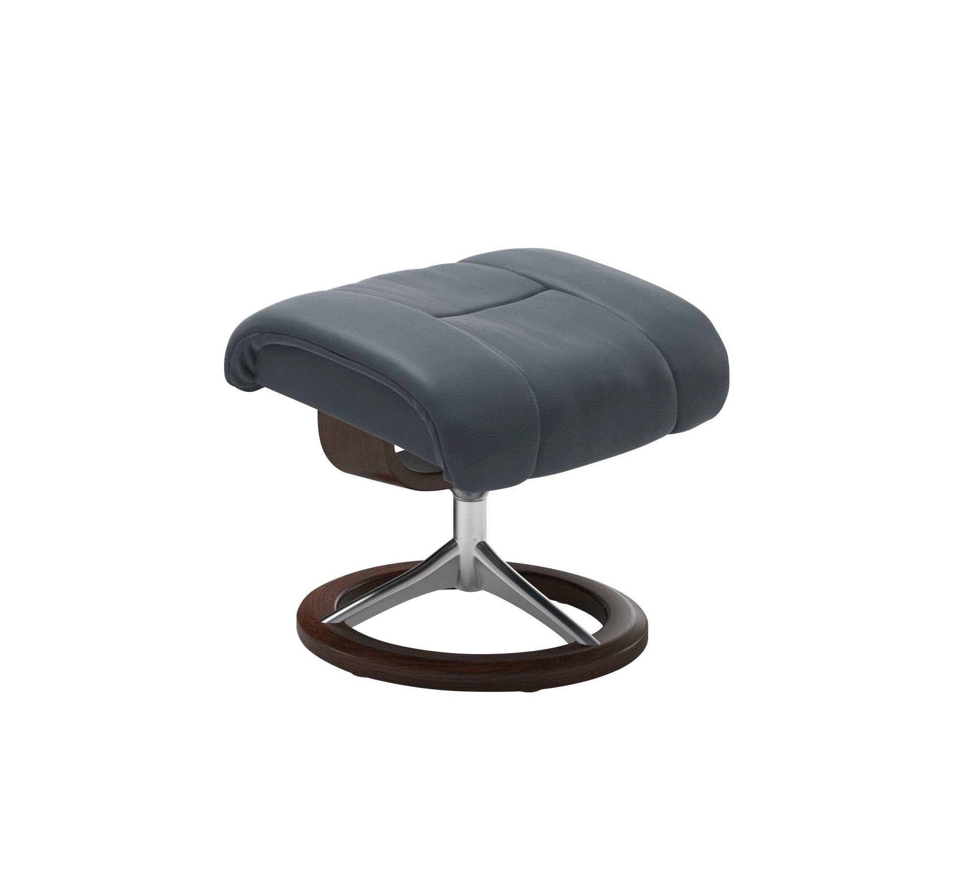 Stressless® Relaxsessel »Reno«, (Set, Relaxsessel mit Hocker), mit Hocker, mit Signature Base, Größe S, M & L, Gestell Braun