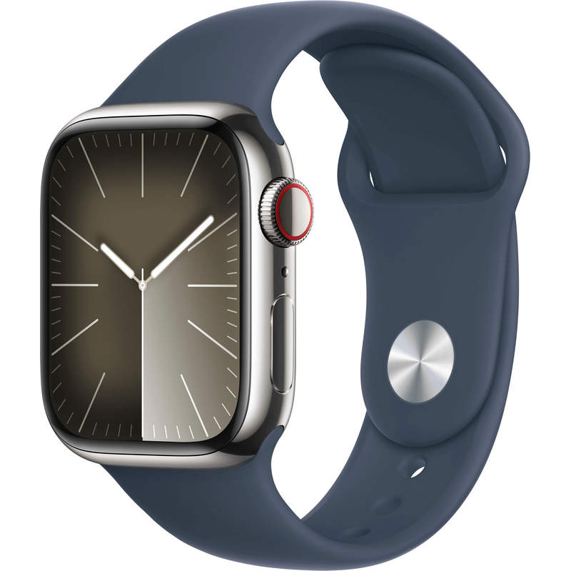 APPLE Smartwatch »Watch Series 9 Edelstahl« (4, 1 cm / 1, 61 ′′) Watch OS 10;EKG;Blutsauerstoff App;Herzfrequenz Silber