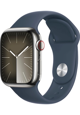 Smartwatch »Watch Series 9 GPS + Cellular 41mm Edelstahl S/M«, (Watch OS 10)