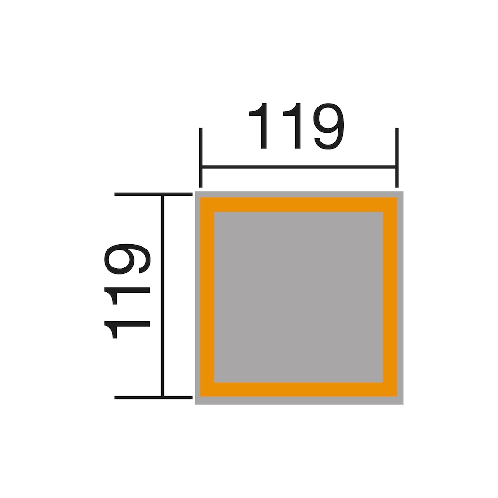 weka Sandkasten, BxLxH: 119x119x25 cm, inkl. Abdeckplane