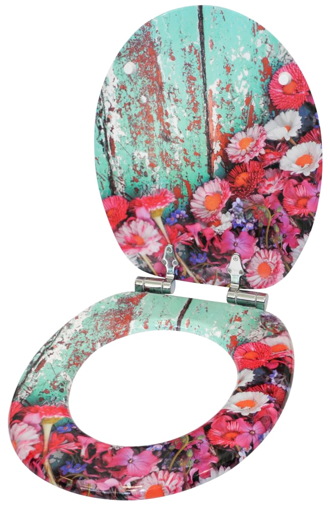 Sanilo Badaccessoire-Set »Spring«, (Komplett-Set, 3 tlg.), bestehend aus WC-Sitz, Badteppich und Waschbeckenstöpsel