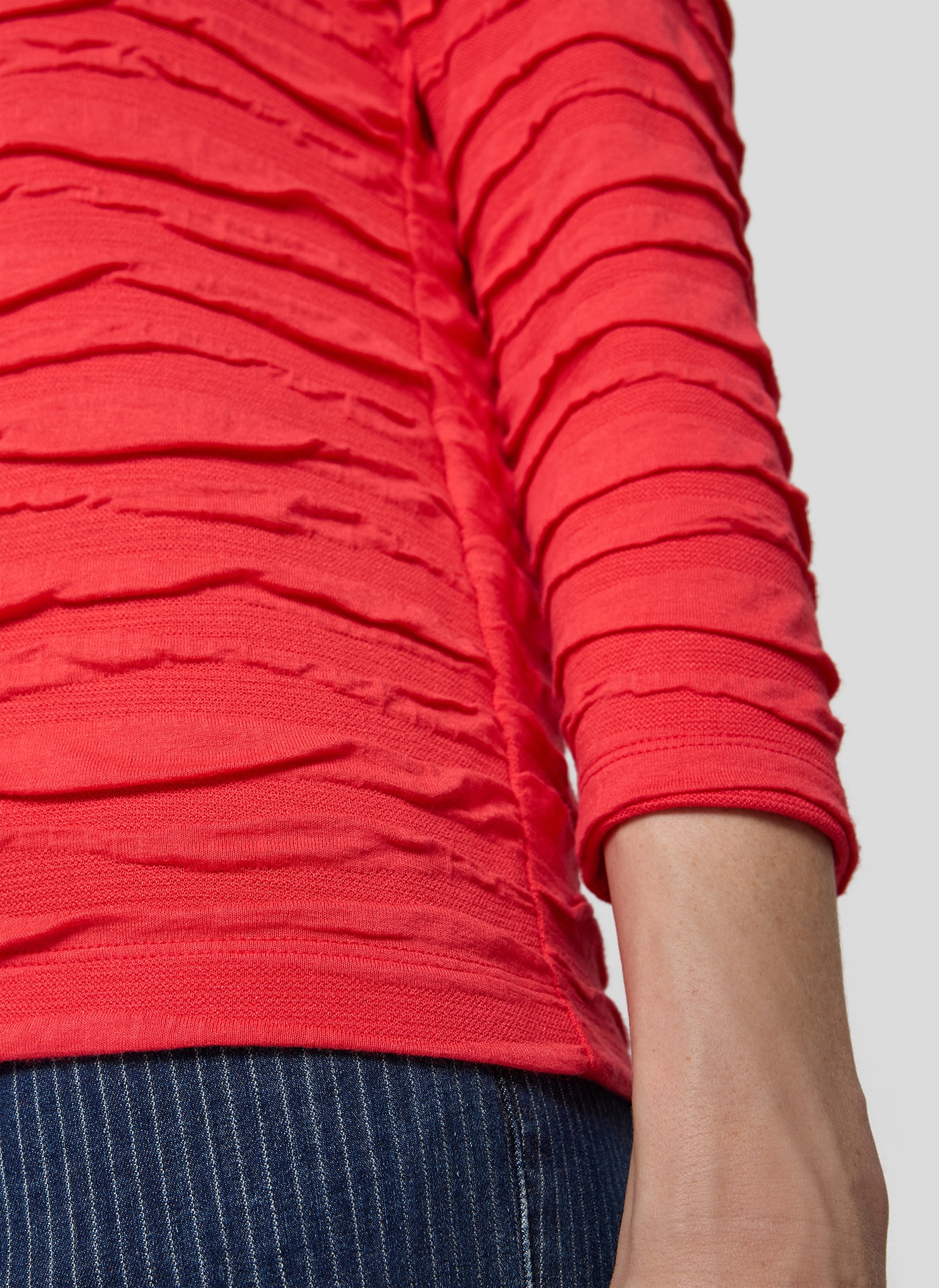 Rabe 3/4-Arm-Shirt mit Struktur Muster