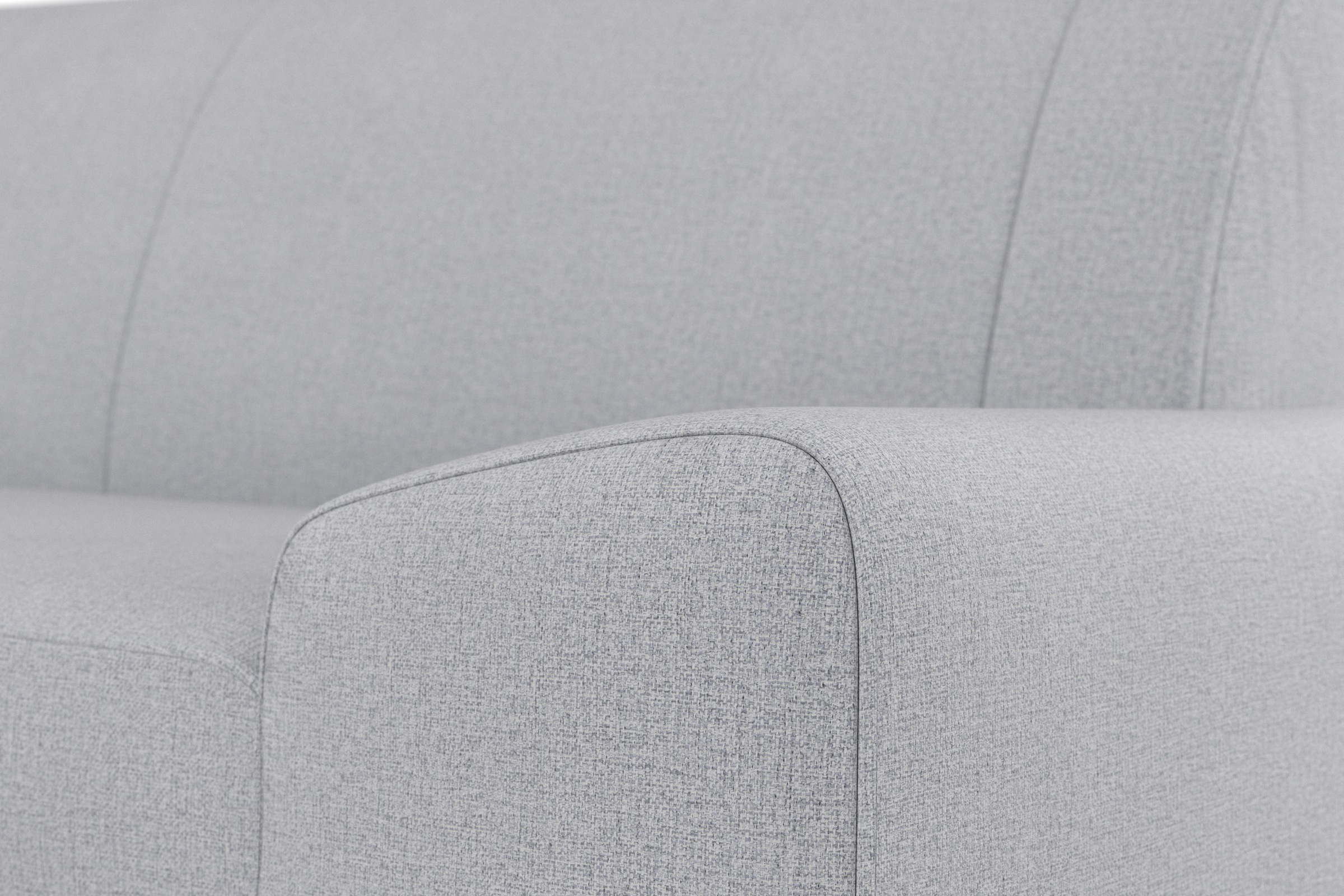 DOMO collection Ecksofa »Anzio L-Form, whlw. Bettfunktion, Federkern, hochwertig, Breite 271 cm«, Mit Bettfunktion, Recamiere links, Feinstruktur, silber
