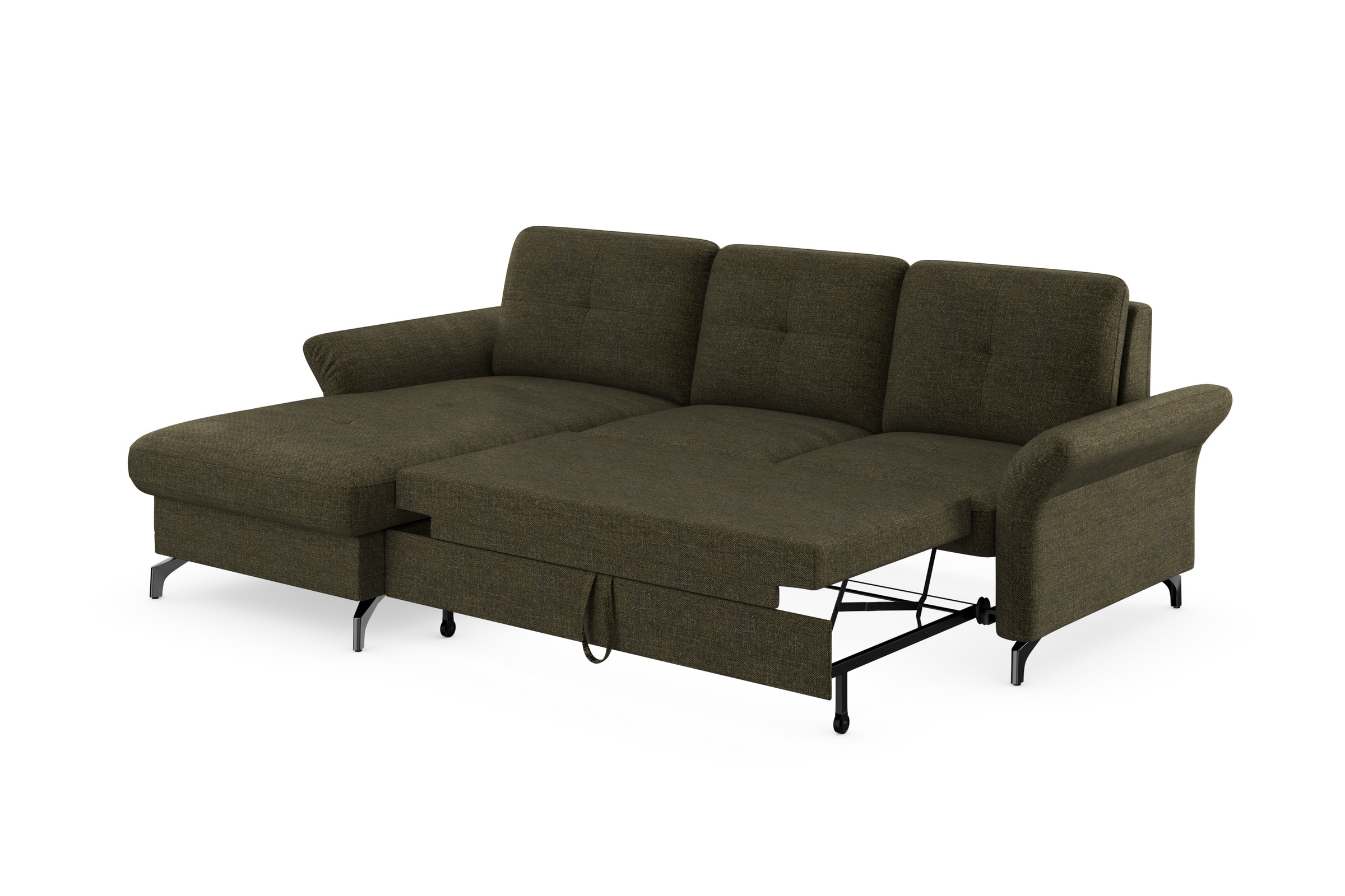 Places of Style Ecksofa »Calando L-Form«, wahlweise mit Bettfunktion, Bettkasten und Armteilfunktion