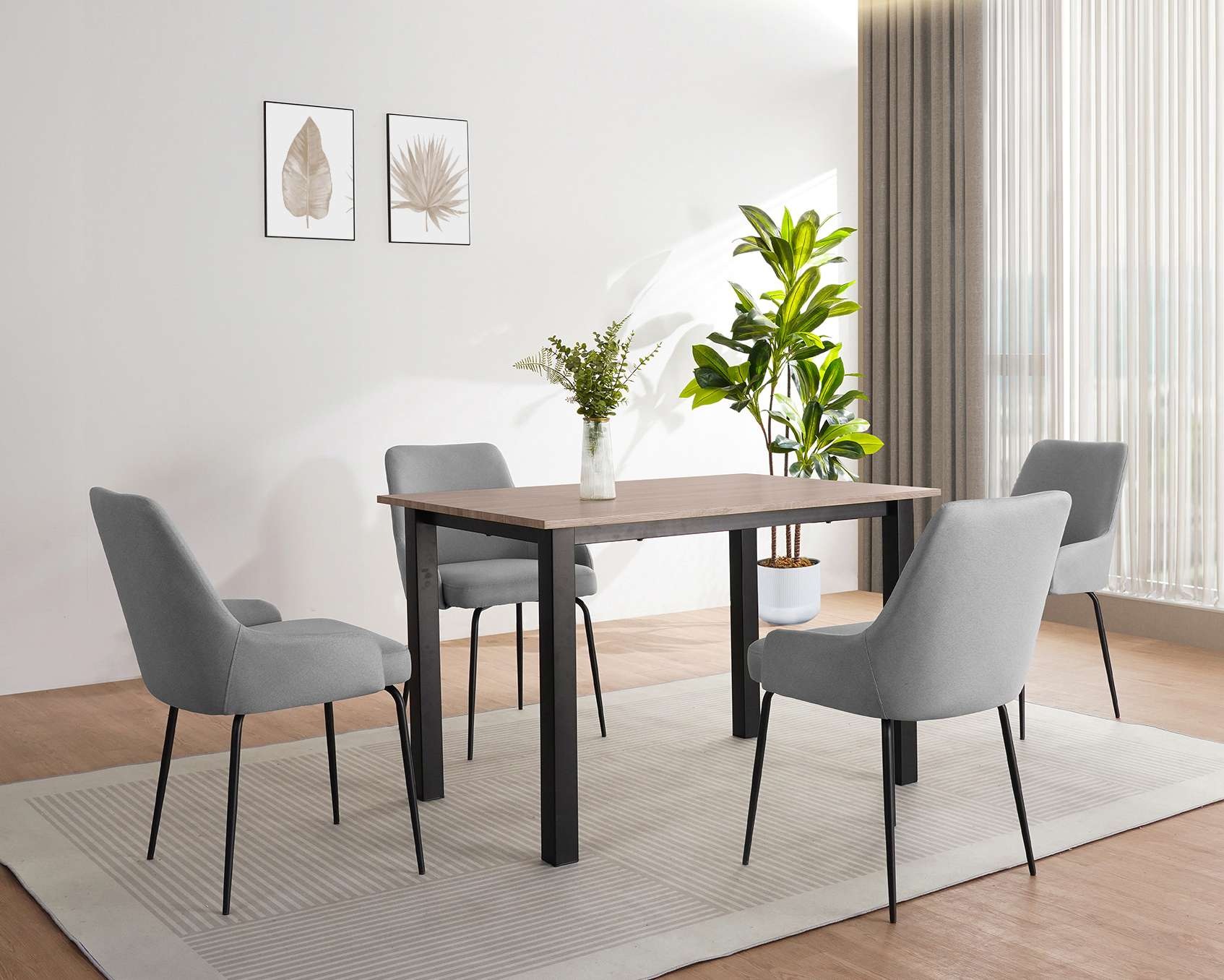 OTTO home Esstisch »Babetta« schwarzes pulverbeschichtetes Metallgestell, v günstig online kaufen