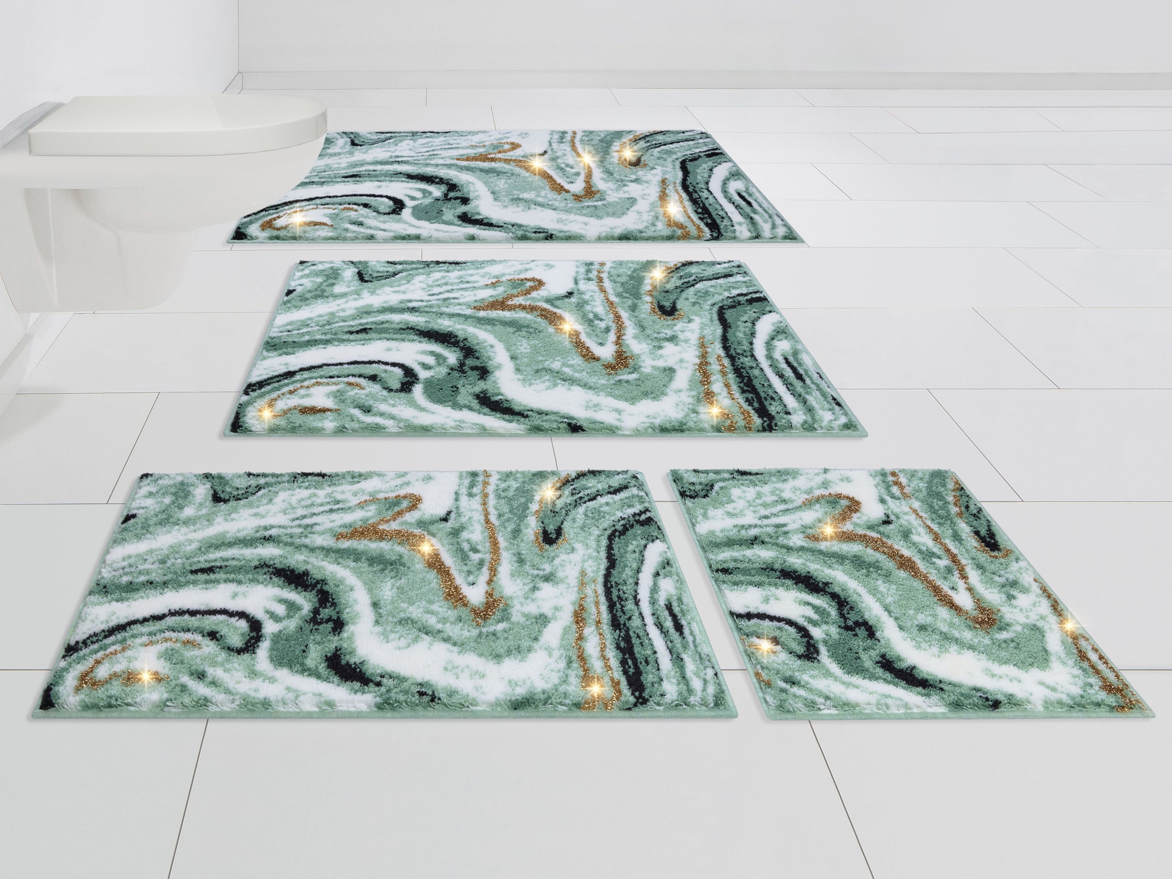 my home Badematte »Gloria« Höhe 20 mm rutschhemmend beschichtet fußbodenhei günstig online kaufen