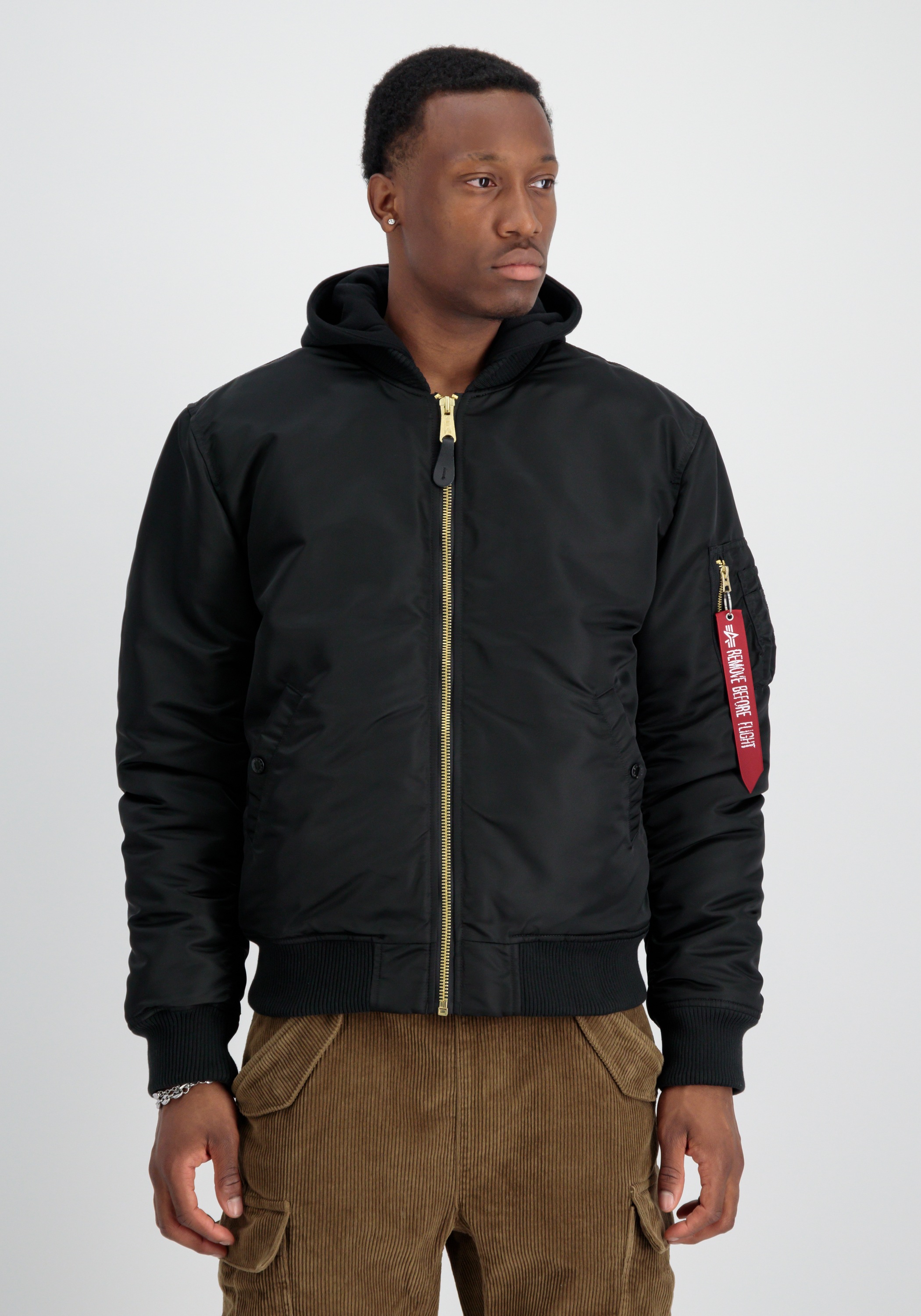 Alpha Industries Bomberjacke »Alpha Industries Men - Bomber Jackets MA-1 Zip Hood Back EMB«