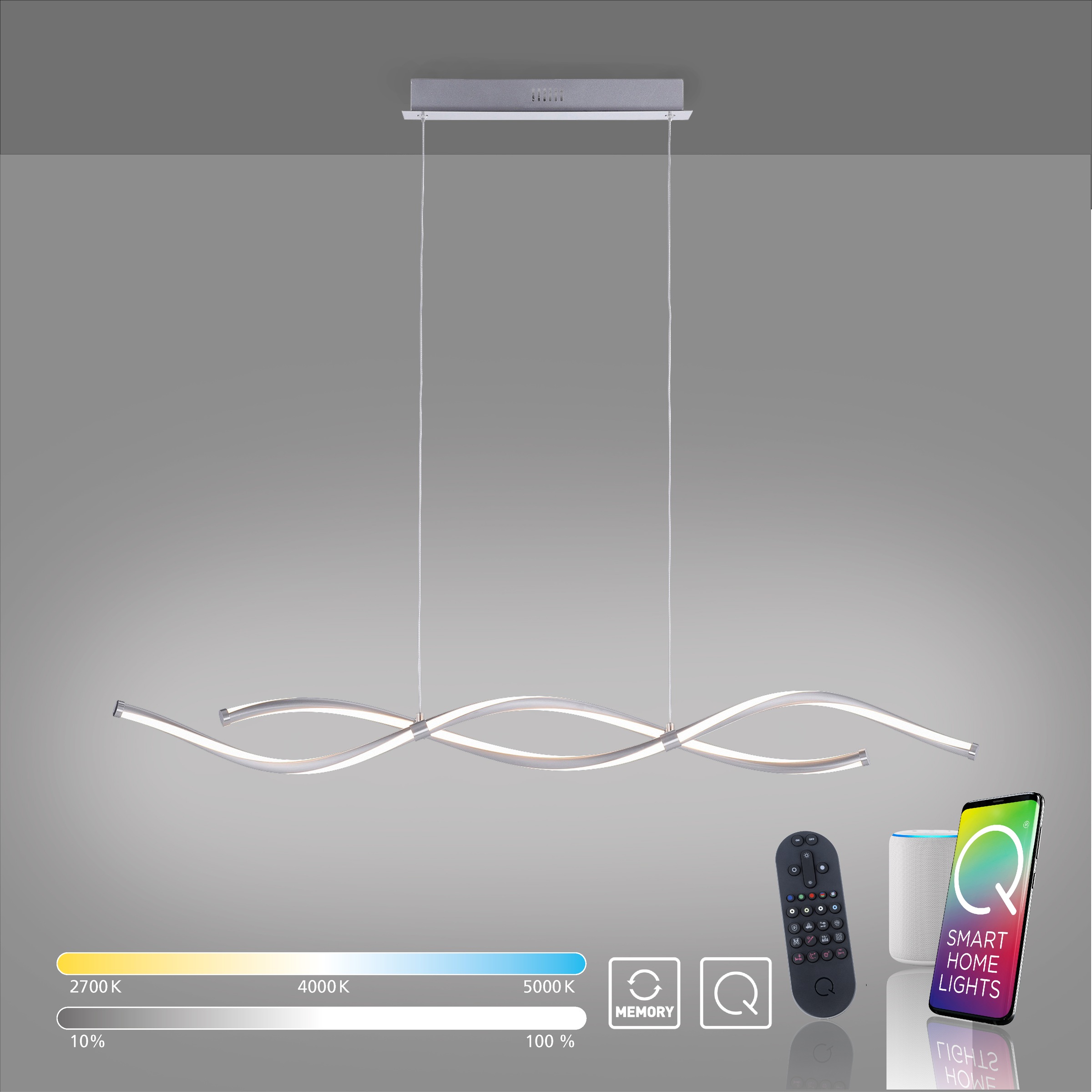 Neuhaus Q SMART HOME LIGHTS LED Pendelleuchte »Q-MALINA« LED-Board 1 Stk. warmweiß - kaltweiß