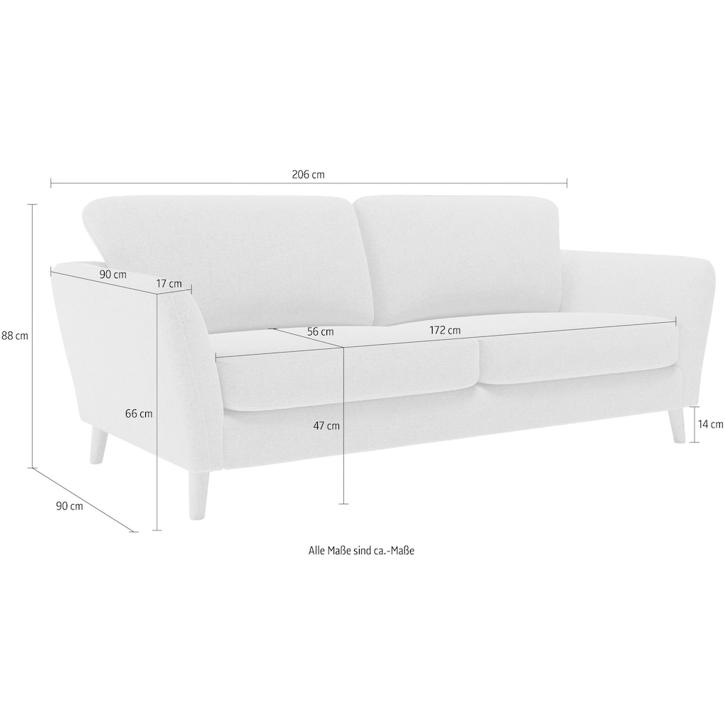 Home affaire 3-Sitzer »MARSEILLE Sofa 206 cm«