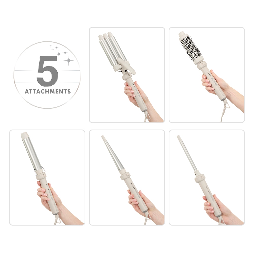 Remington Haarstyler »Trendology 5-in-1 Multistyler(CI41MS5)« Keramik-Beschichtung 5 auswechselbare Aufsätze, 5 digitale Heizstufen, Auto Memory Funktion