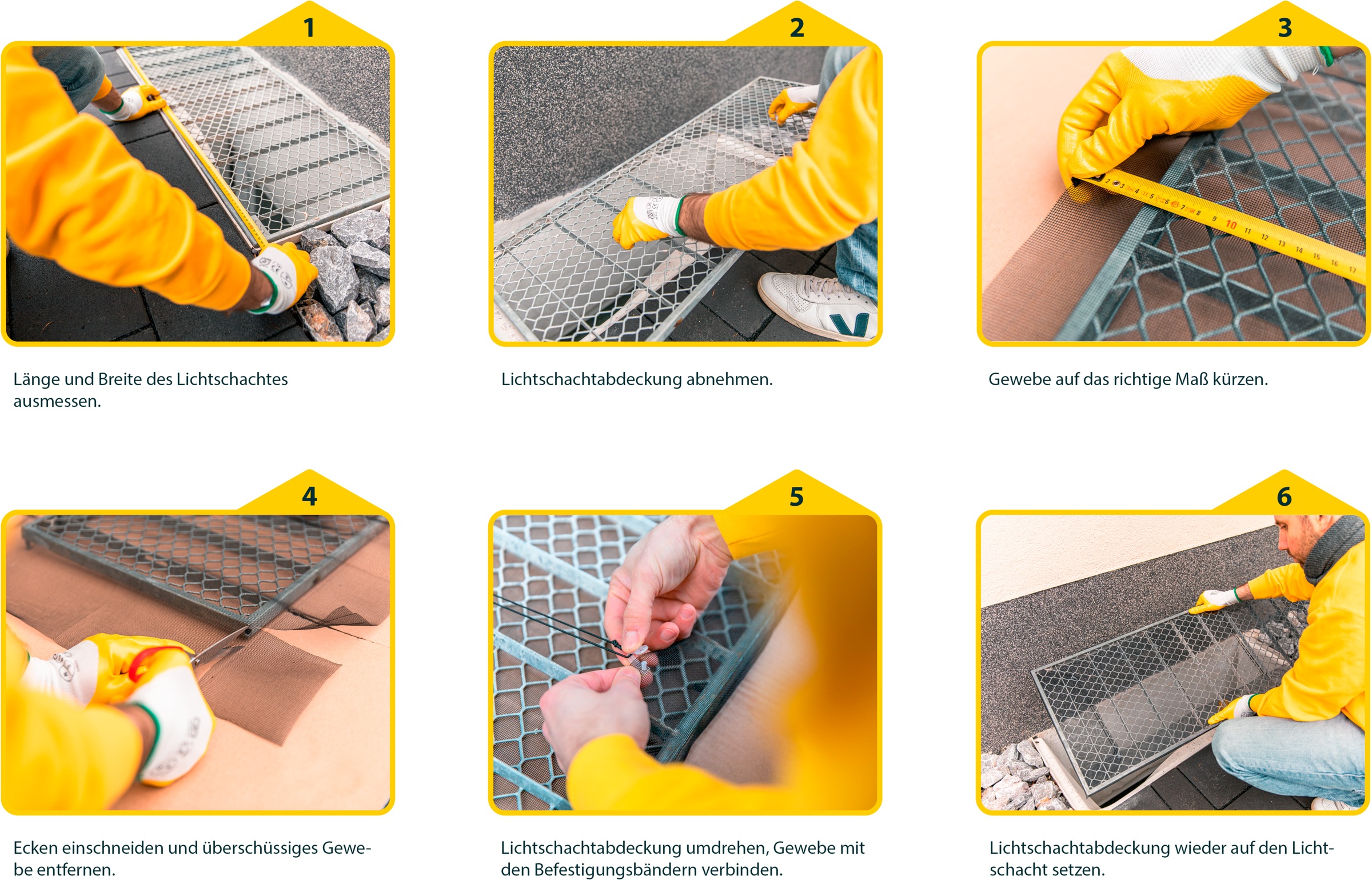 SCHELLENBERG Lichtschachtabdeckung »aus Fiberglasgewebe inkl. Befestigungsmaterial, ohne Rahmen«, Lichtschacht zur Kellerschachtabdeckung, 50 x 125 cm, anthrazit