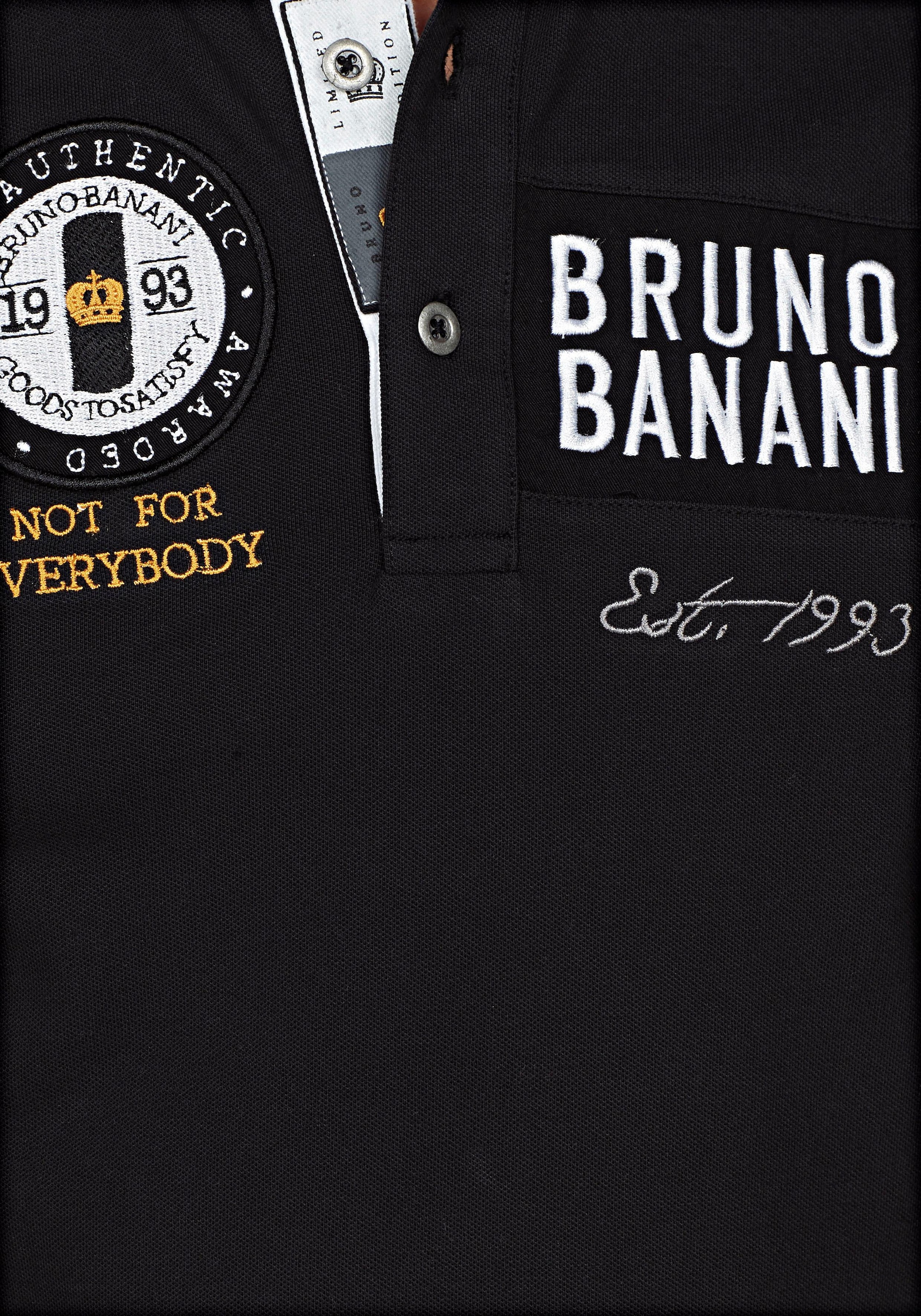 Bruno Banani Poloshirt, Kurzarm, körpernahe Passform, unifarben, Polokragen