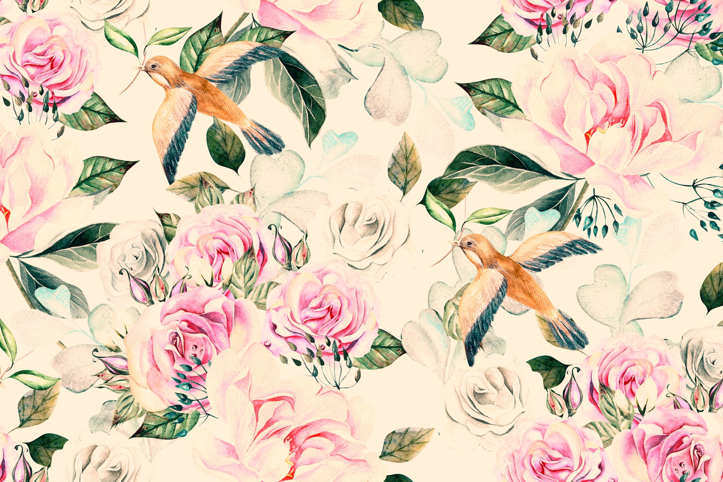 A.S. Création Leinwandbild »Paradise«, Kunst-Blumen-Kinder, (1 St.), Landhaus Keilrahmen Blumen Rosen Blümchen Leinwand-Bild Wohnzimmer