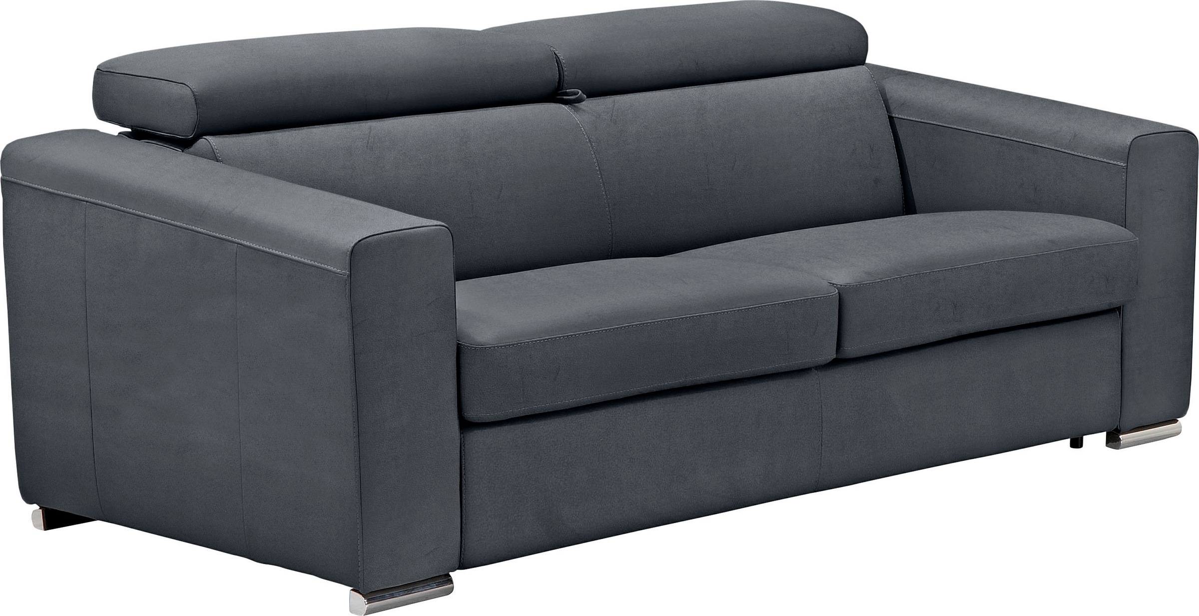 Egoitaliano Schlafsofa »Cabiria, Design und super Sitz- und Liegekomfort«, Sofa inkl. Schlaffunktion, Kopfteile verstellbar, mit Metallfüßen