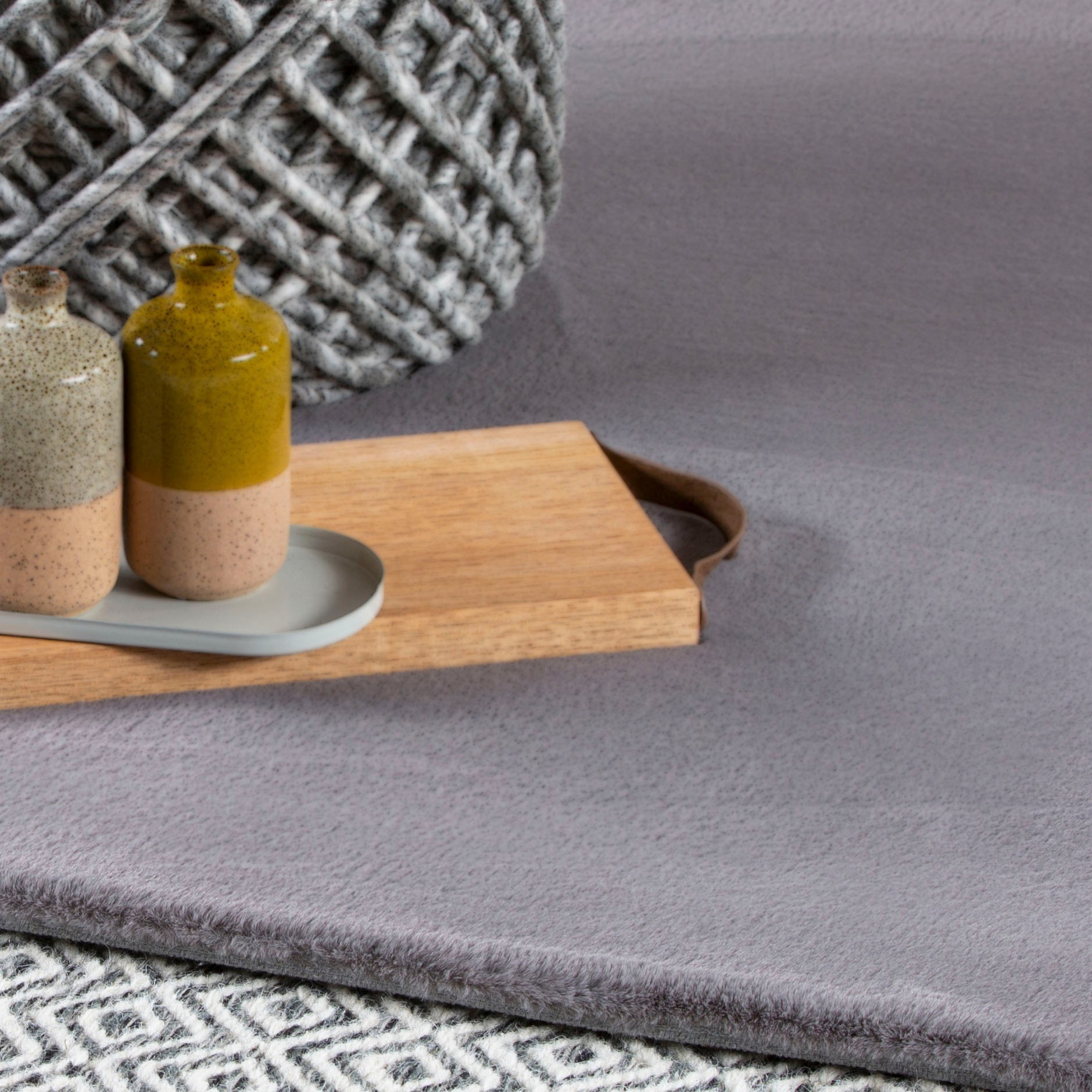 Obsession Fellteppich »My Cha Cha 535«, rechteckig, 18 mm Höhe, Kunstfell, Uni Farben, besonders weich - ein echter Kuschelteppich
